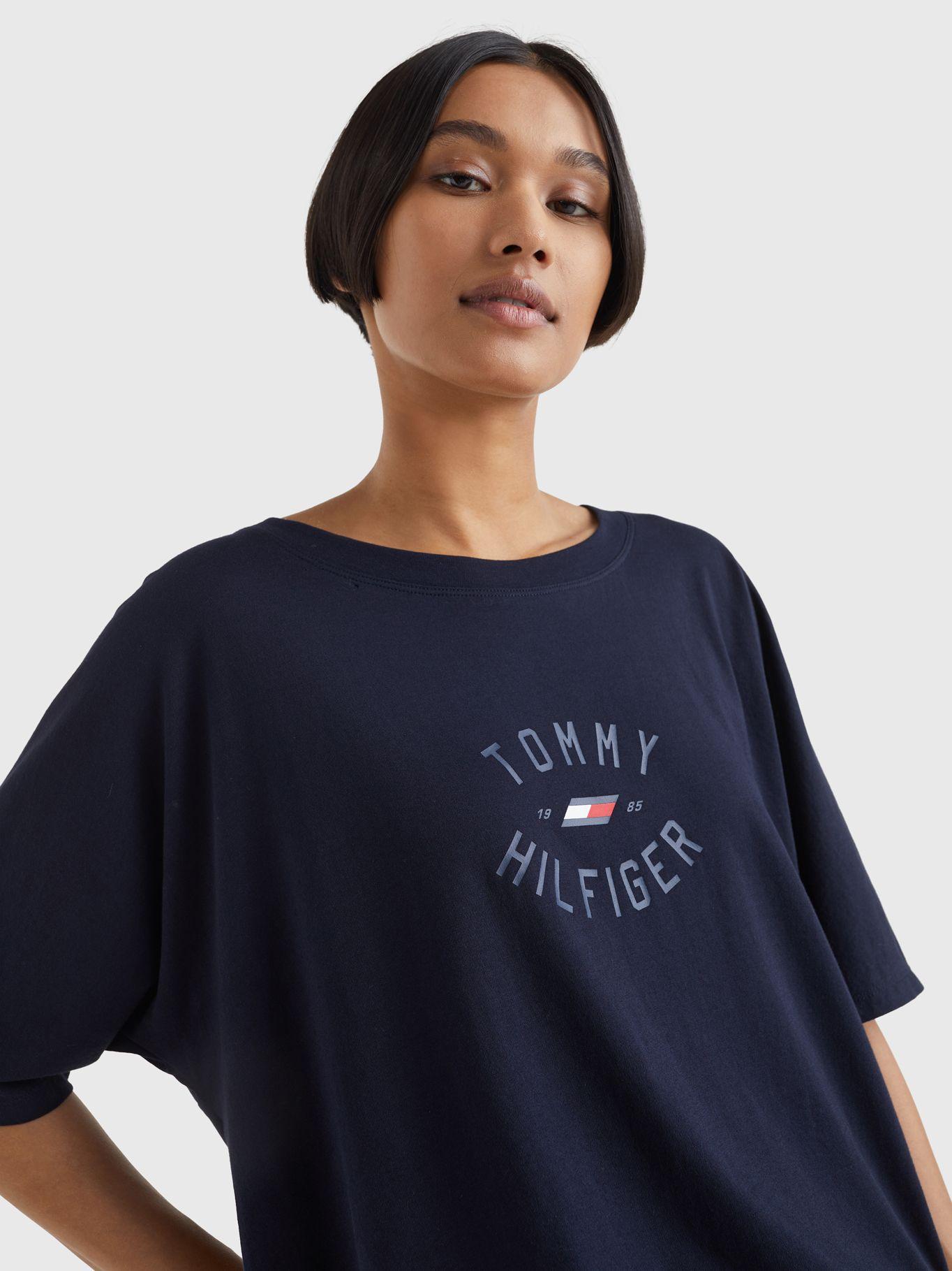 Polera Relaxed Graphic Logo Azul Tommy Hilfiger-3