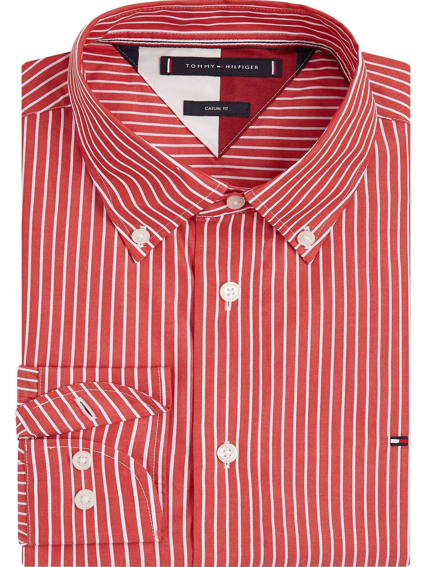 Camisa Classic Stripe Con Logo Rojo Tommy Hilfiger-3
