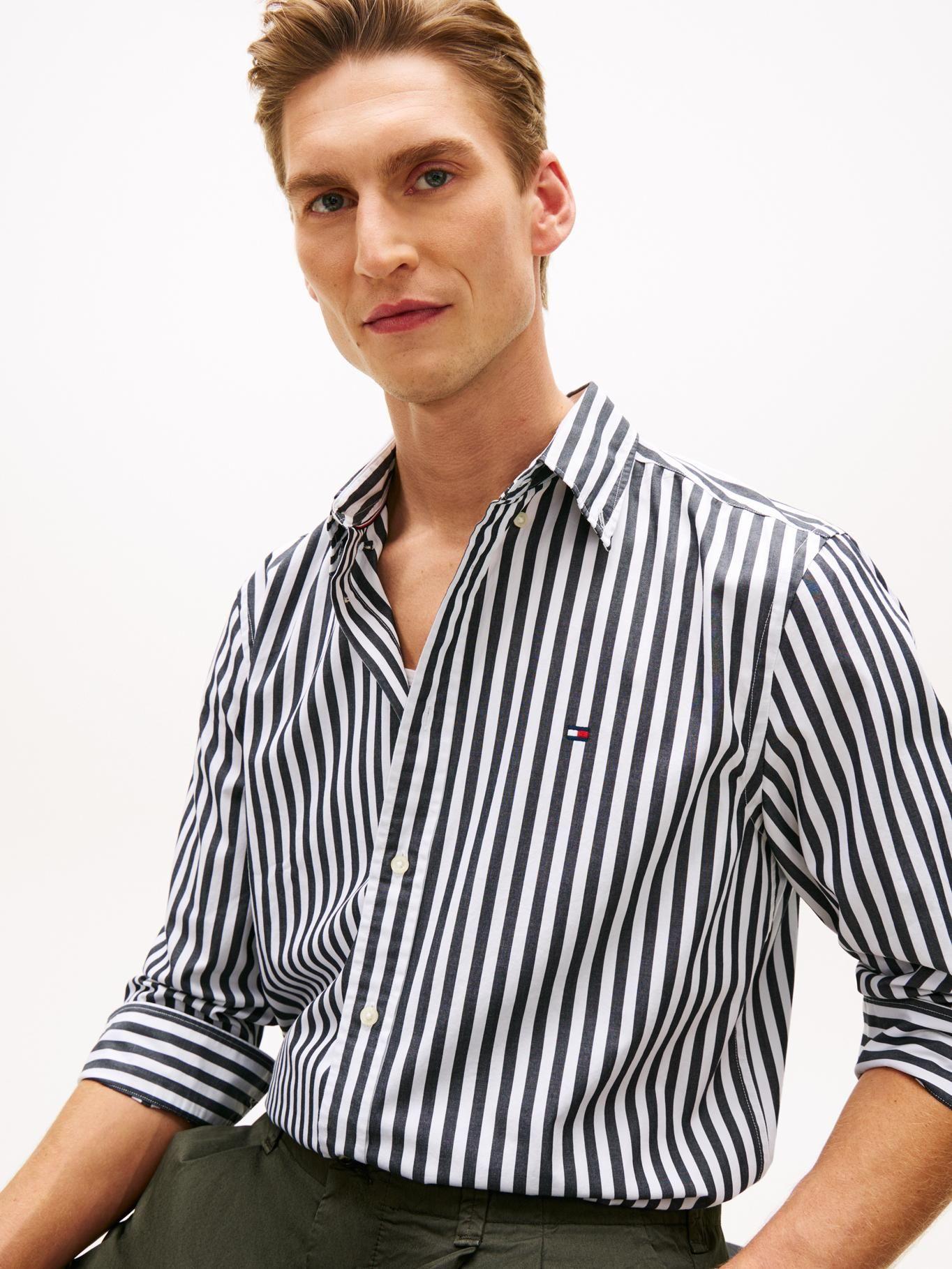 Camisa De Popelín A Rayas Regular Fit-3