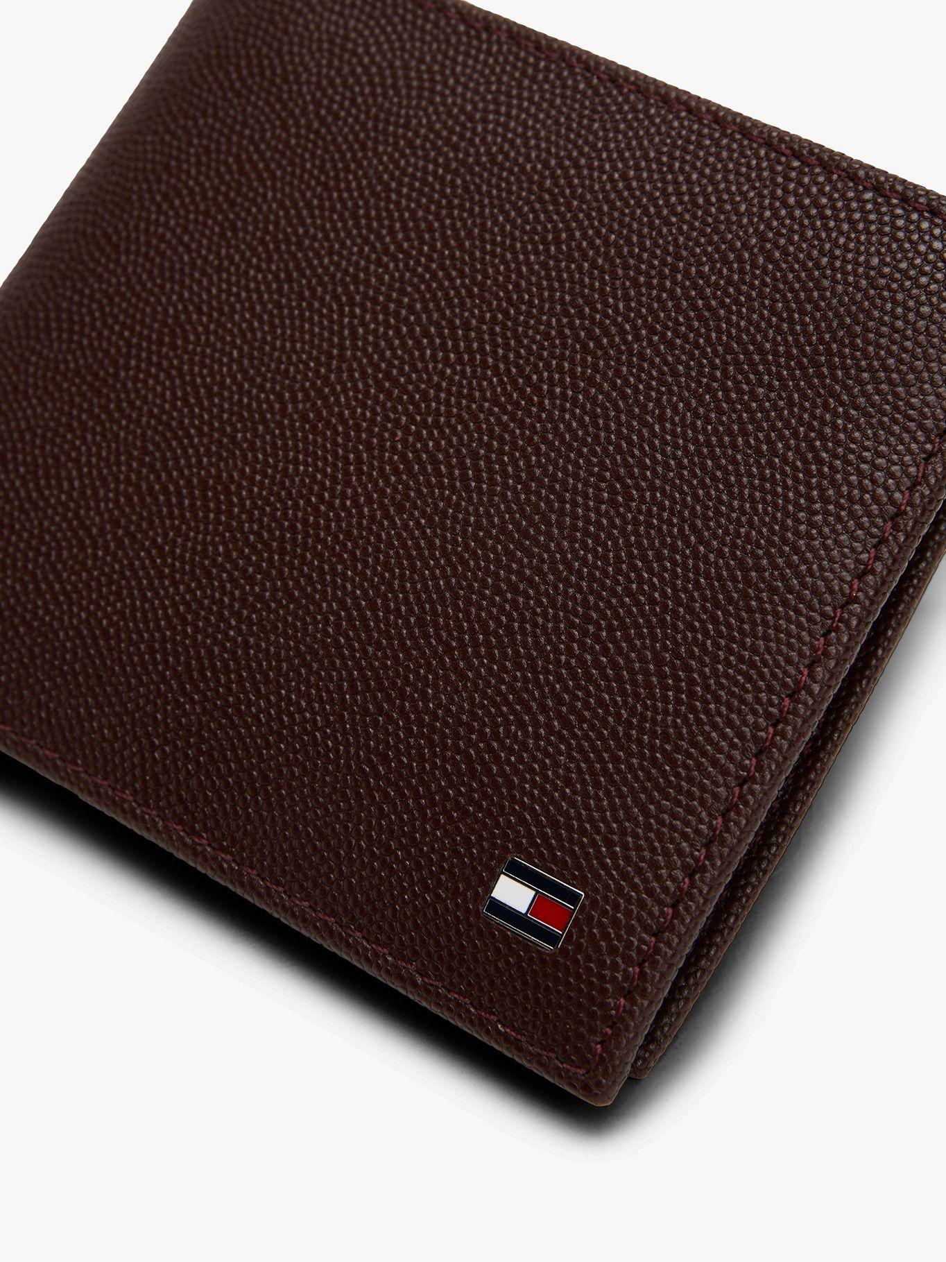 Billetera Flag De Cuero Esmaltado Café Tommy Hilfiger-2