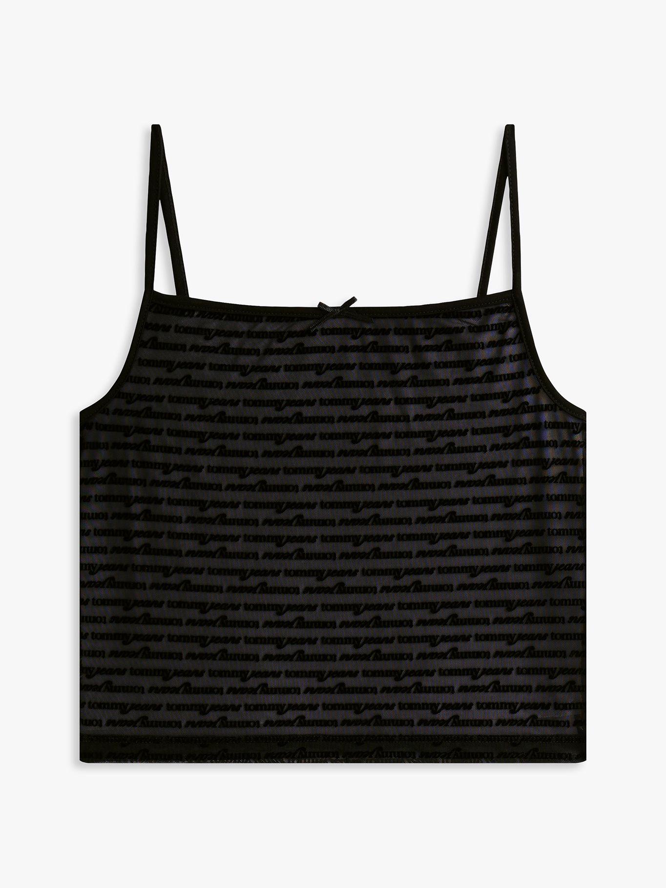 Polera De Malla Con Logo Negro BDS Tommy Jeans-4