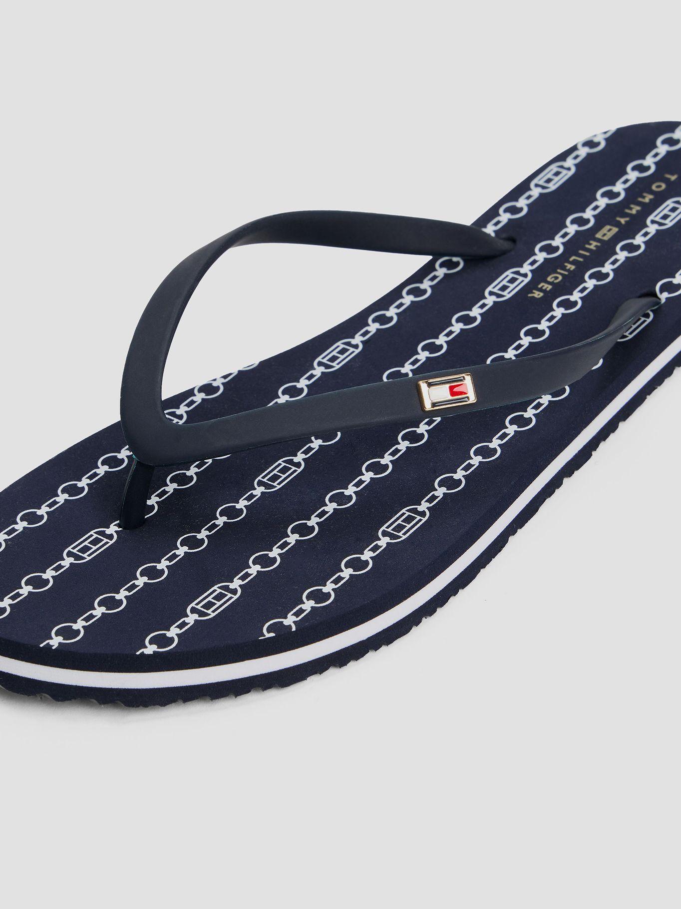 Sandalias Con Logo Esmaltado Azul Tommy Hilfiger-6
