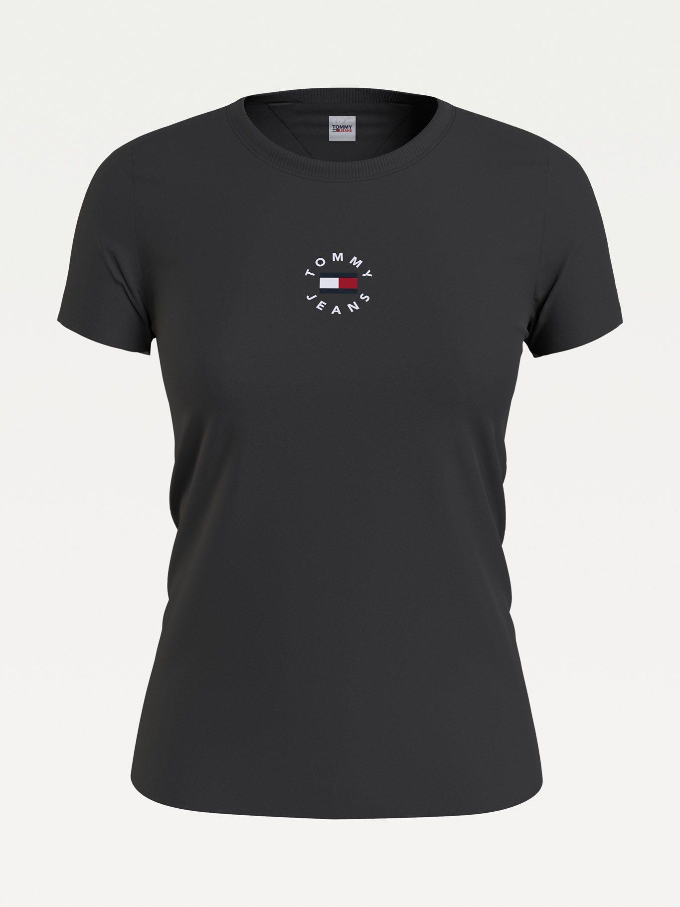 Polera Slim Tiny Logo Negro Tommy Jeans F2-0