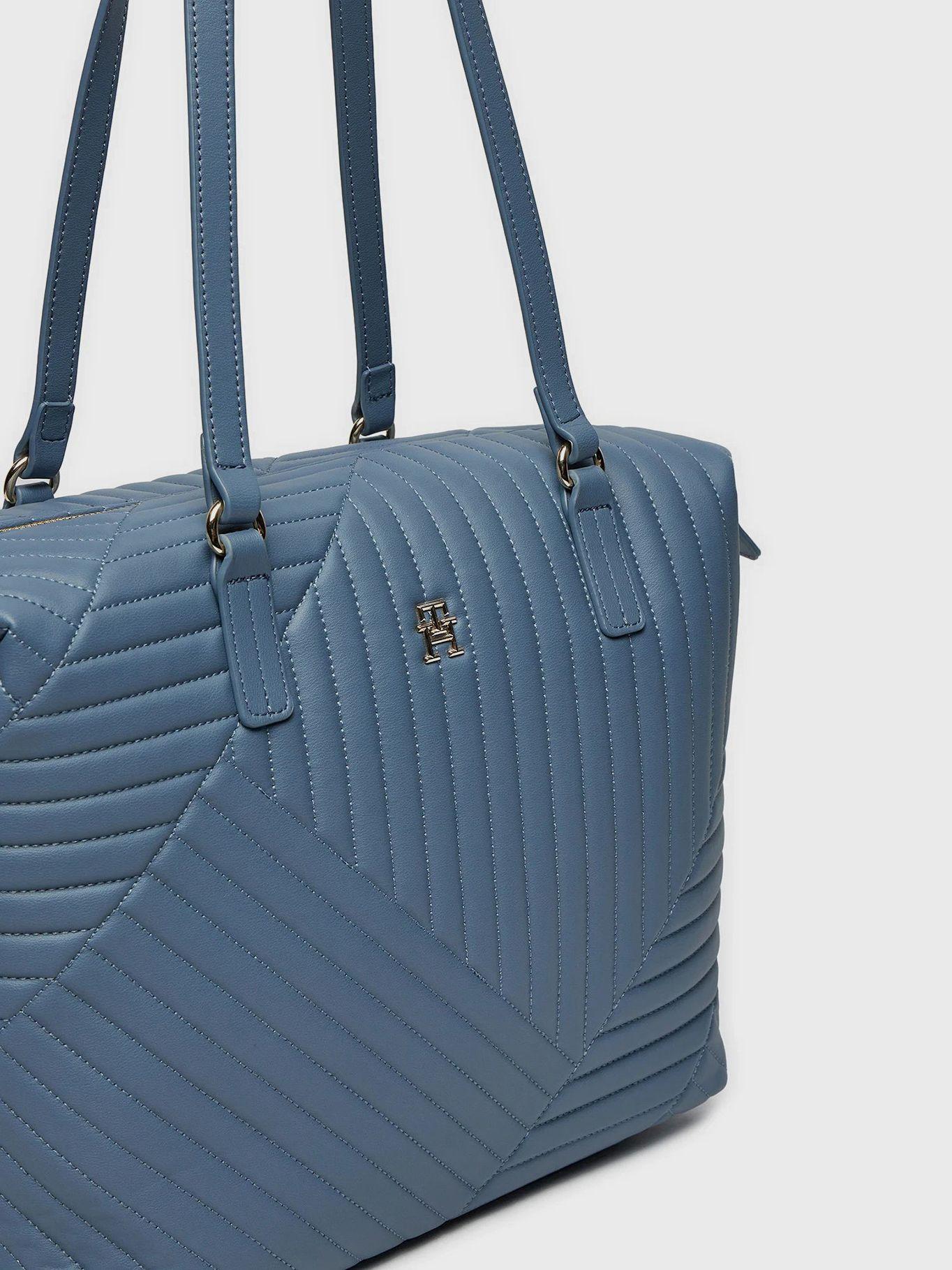 Tote Poppy Reform Con Logo Celeste Tommy Hilfiger-3