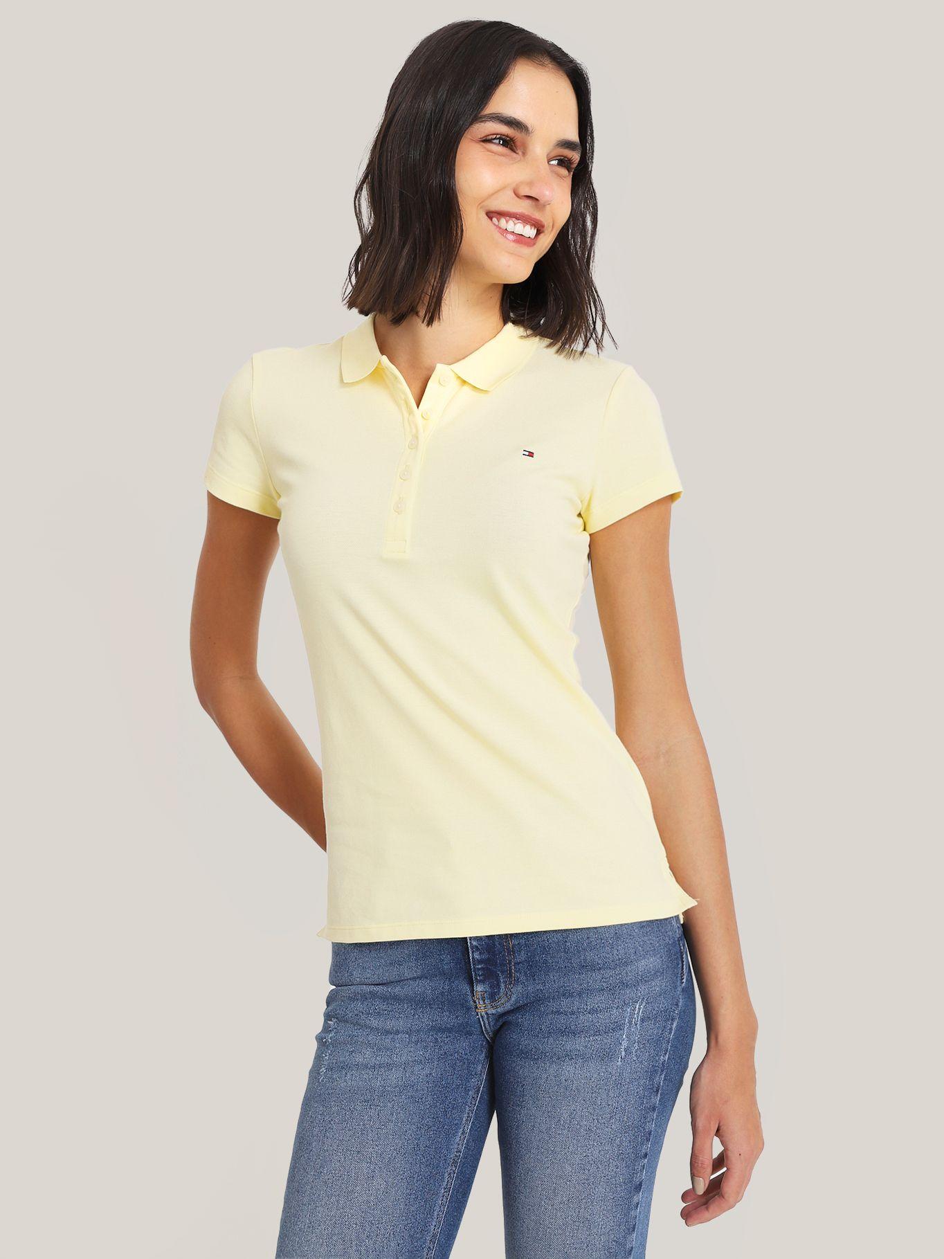 Polo Solid Slim Fit Con 5 Botones Amarillo Tommy Hilfiger-0