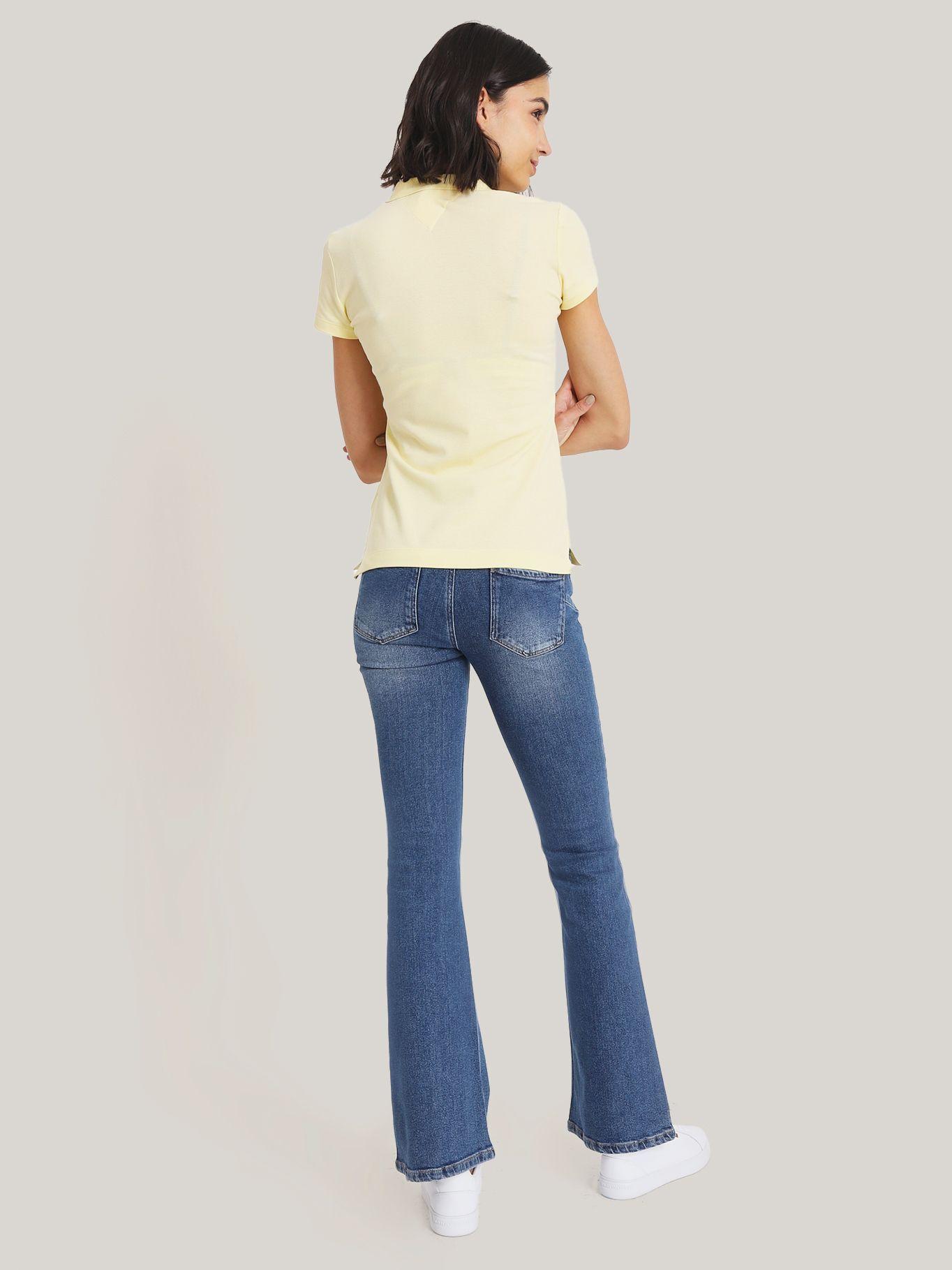 Polo Solid Slim Fit Con 5 Botones Amarillo Tommy Hilfiger-2