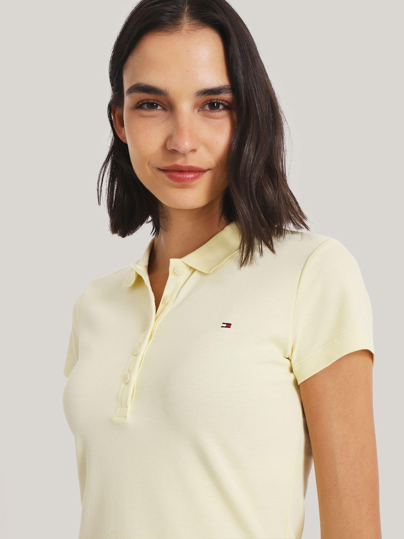 Polo Solid Slim Fit Con 5 Botones Amarillo Tommy Hilfiger-3