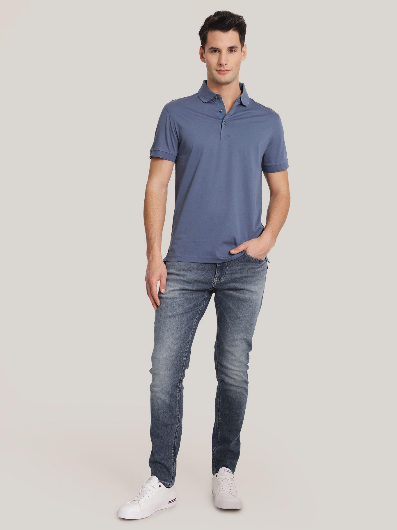 Polo Essential Slim Fit Celeste Tommy Hilfiger-1