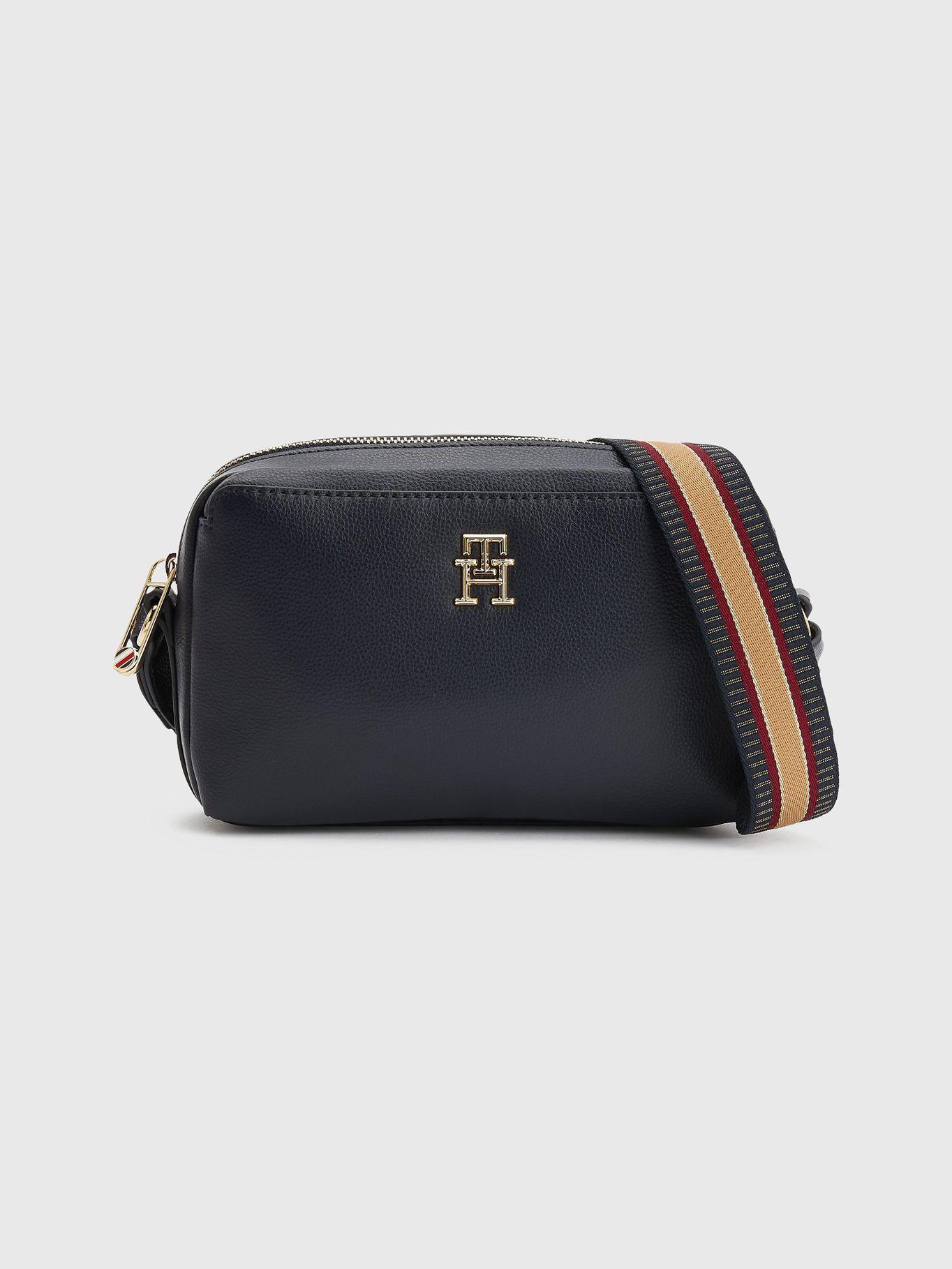 Cartera Monogram Con Stripe Azul Tommy Hilfiger-0