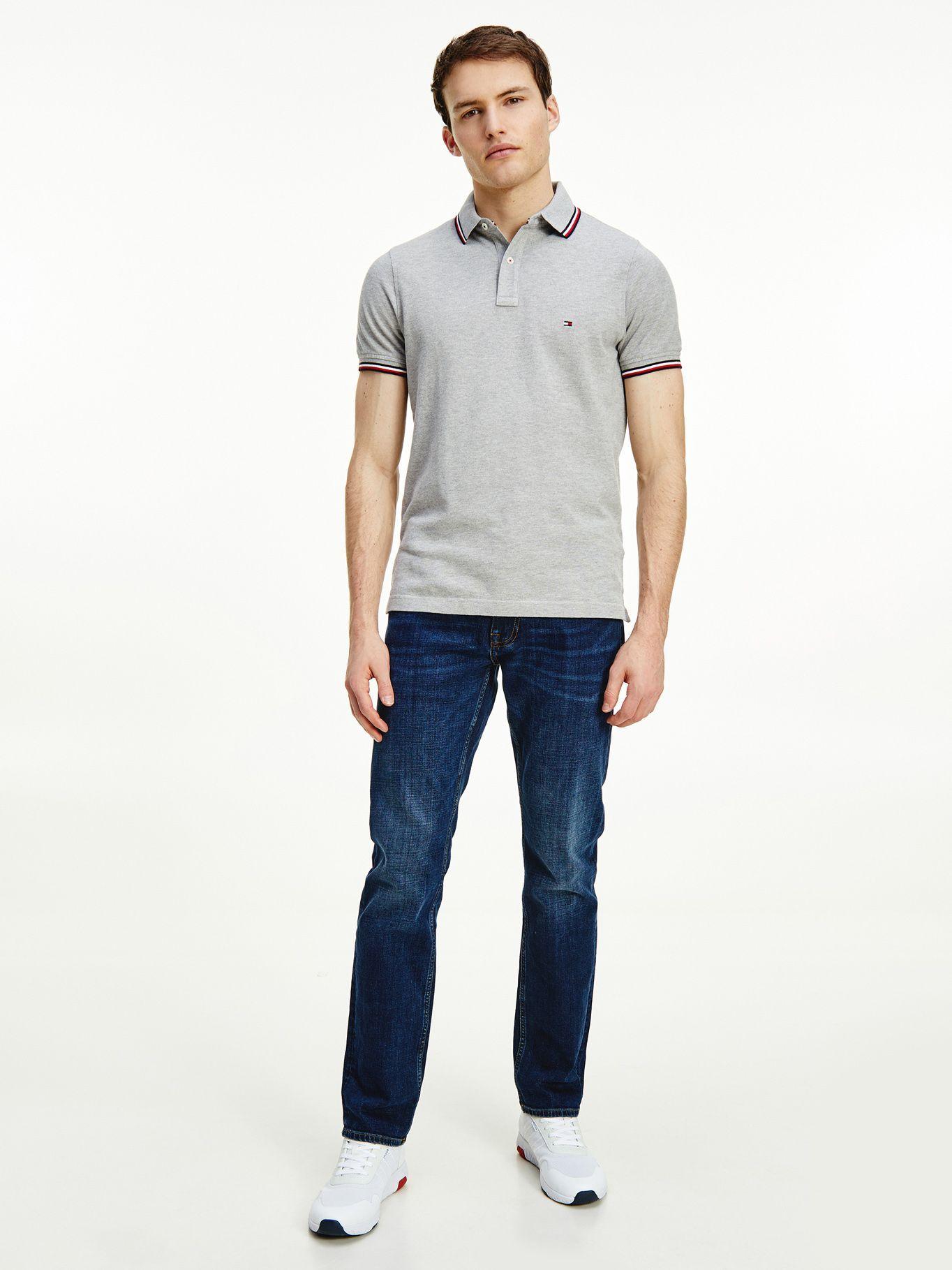 Polo Slim Fit Con Cuello Ribeteado Gris Tommy Hilfiger-2