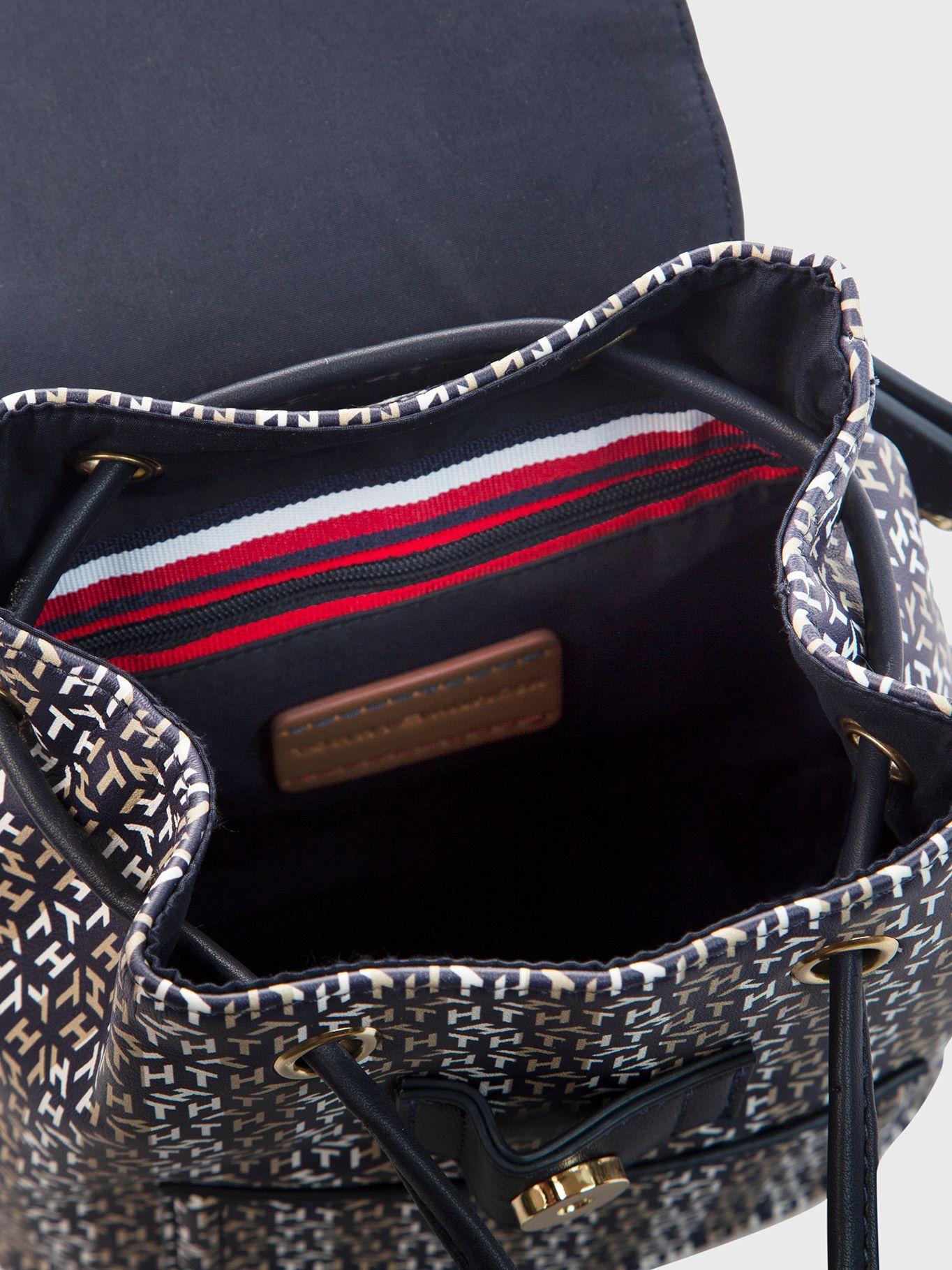 Mochila Flap Elsie Monogram Azul Tommy Hilfiger-3