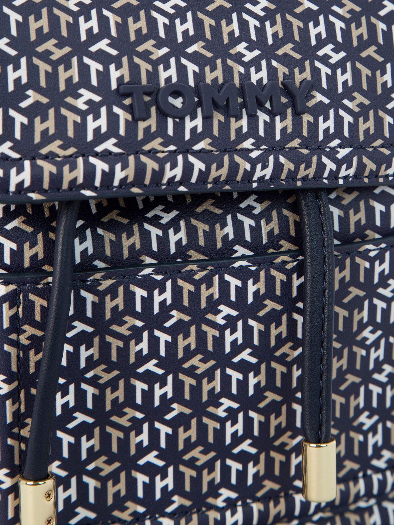 Mochila Flap Elsie Monogram Azul Tommy Hilfiger-2