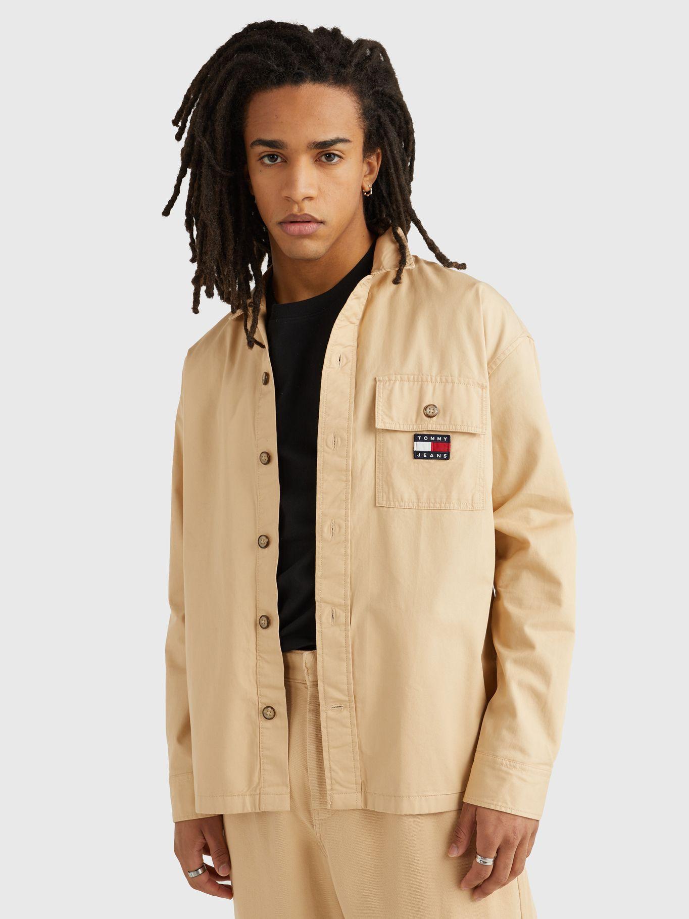 Sobrecamisa Regular De Algodón Beige Tommy Jeans-0
