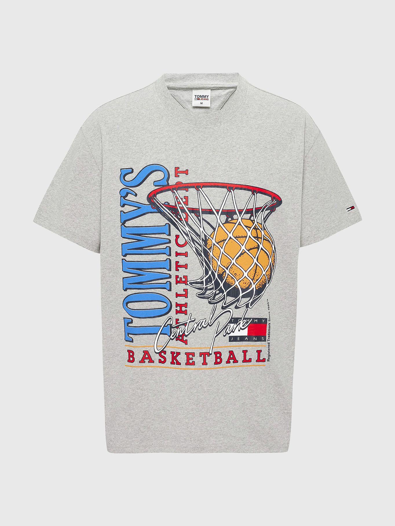 Polera Relaxed Basketball Vintage Gris Tommy Hilfiger-4