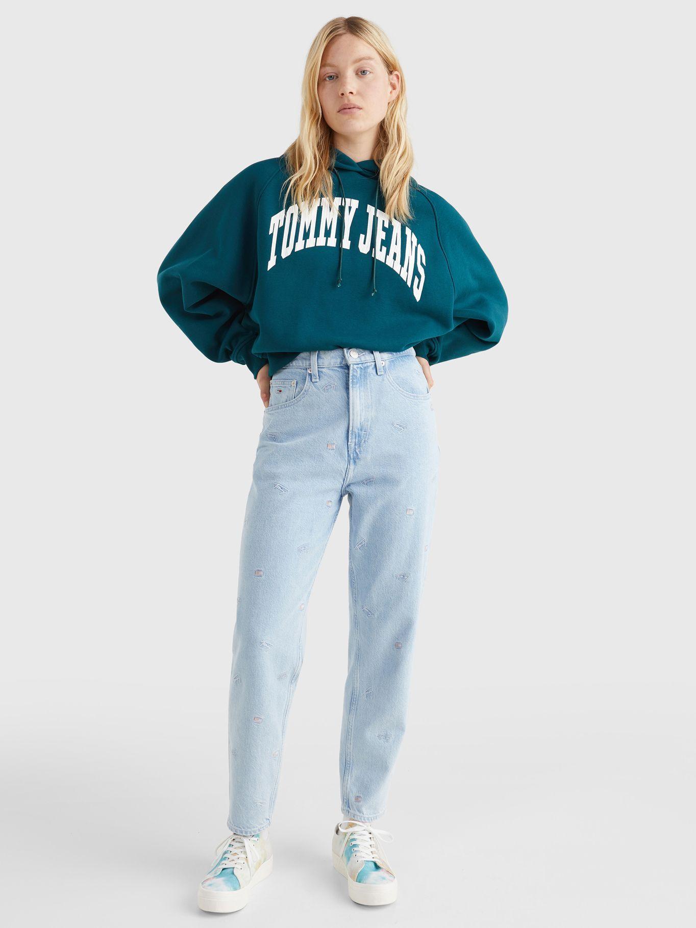 Polerón Hoodie Estilo Universitario Verde Tommy Hilfiger-3