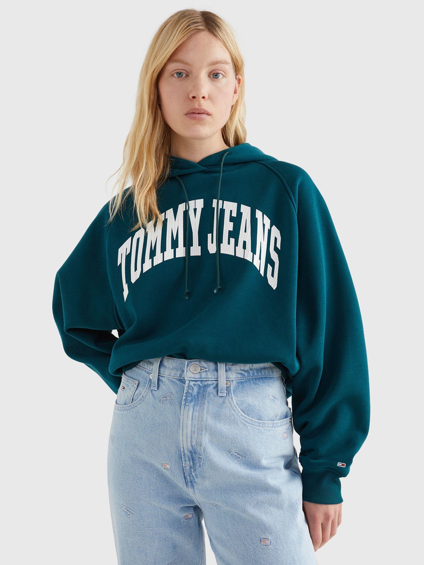 Polerón Hoodie Estilo Universitario Verde Tommy Hilfiger-0