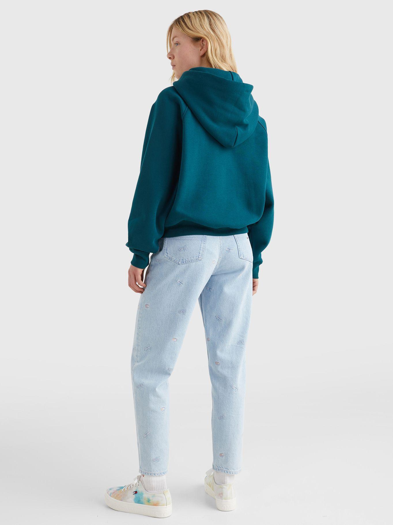 Polerón Hoodie Estilo Universitario Verde Tommy Hilfiger-1