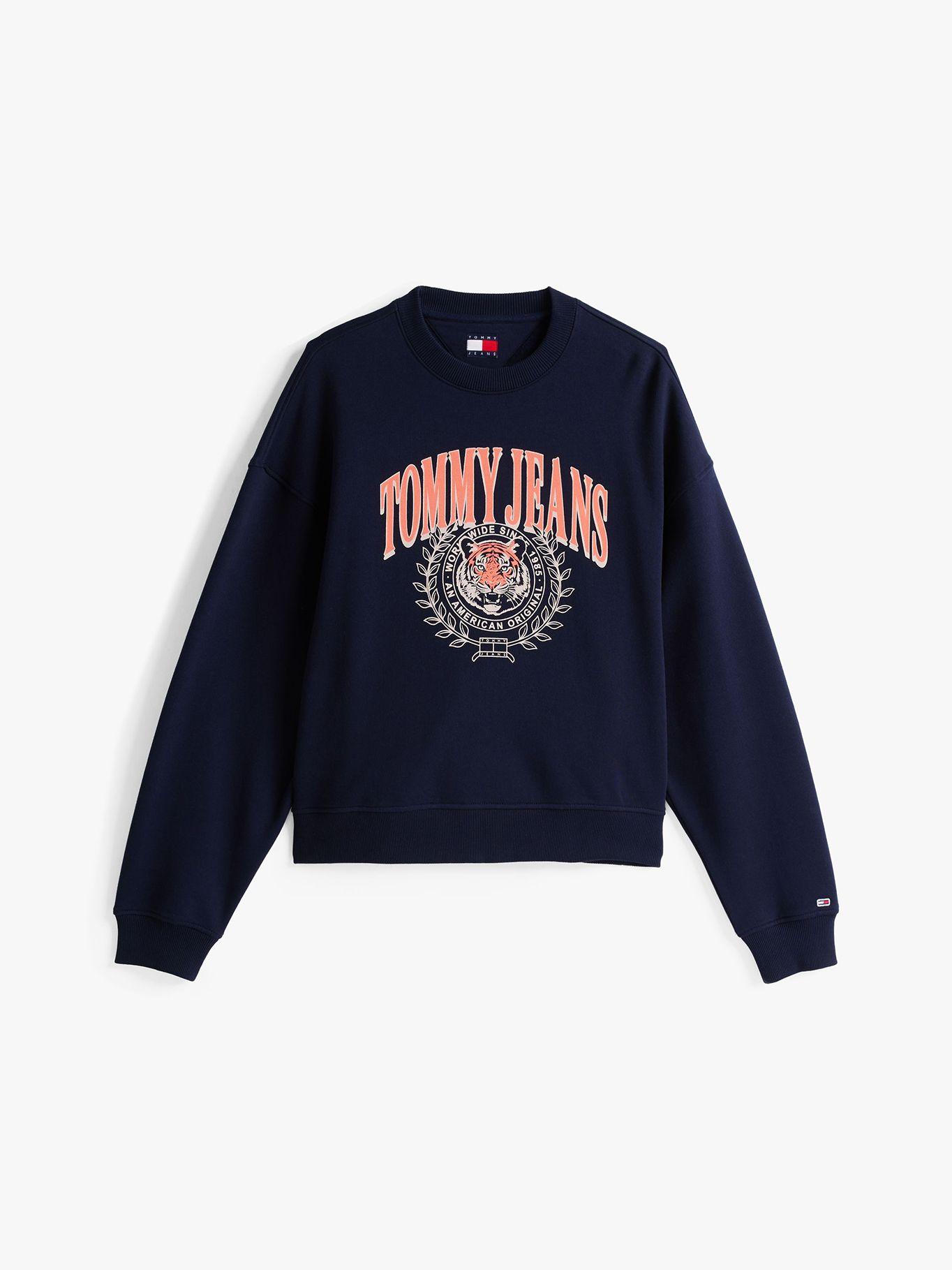 Polerón Relaxed Tiger Varsity Logo Azul Tommy Jeans-4