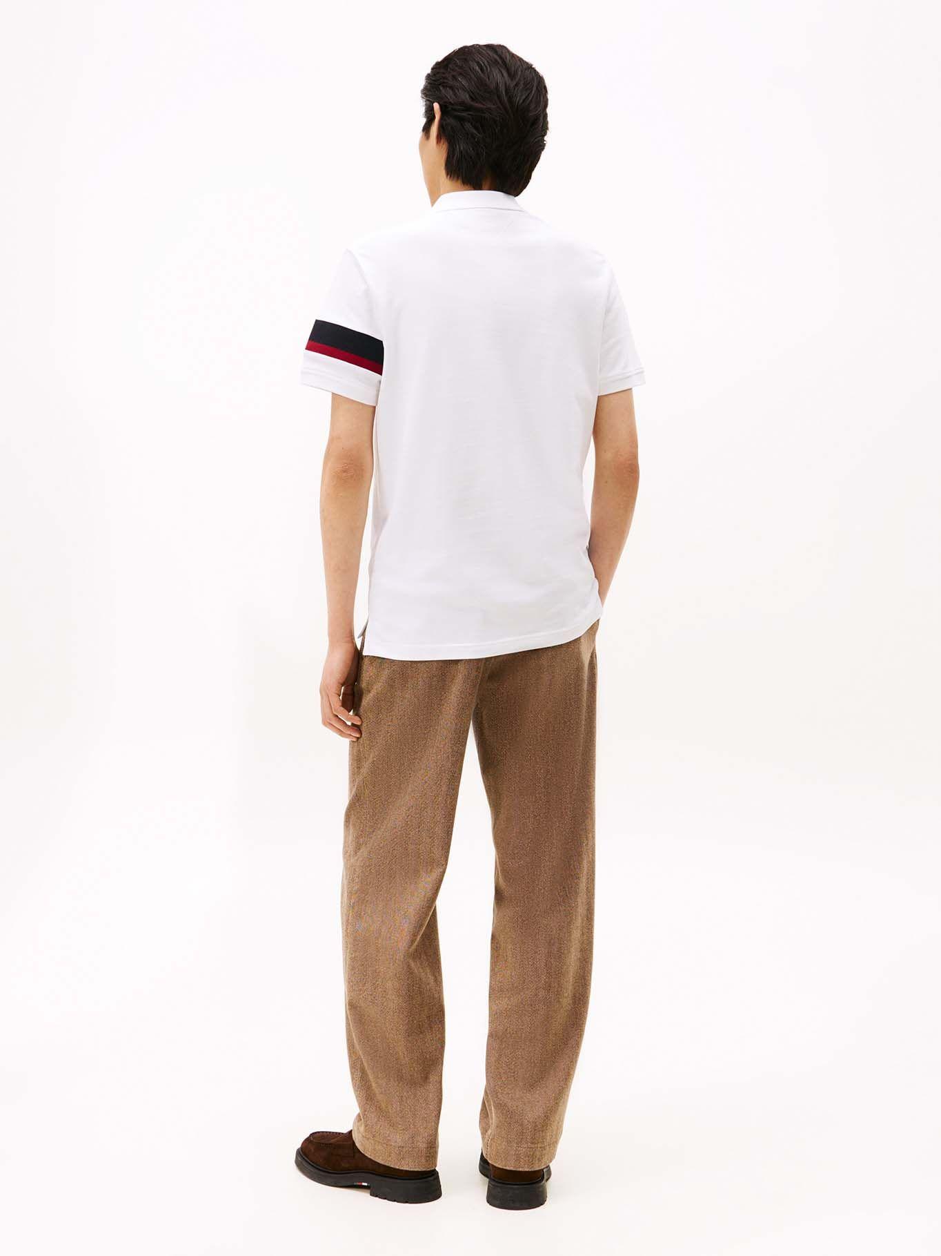 Polo Regular Fit Stripe Logo Blanco Tommy Hilfiger-2