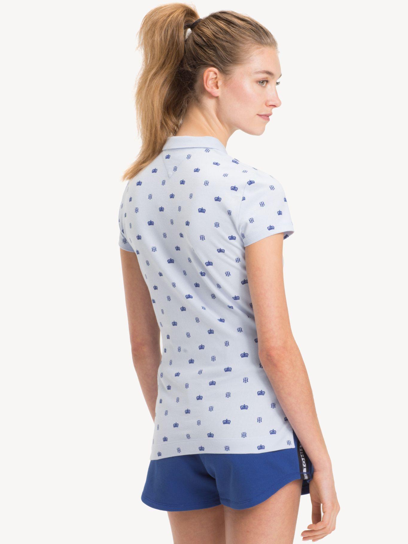 Polo New Chiara Flag Print Celeste Tommy Hilfiger-1