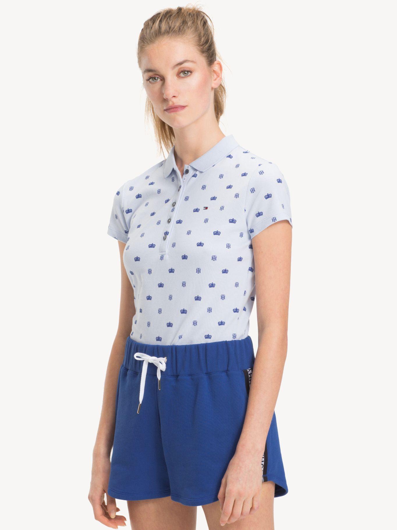 Polo New Chiara Flag Print Celeste Tommy Hilfiger-0