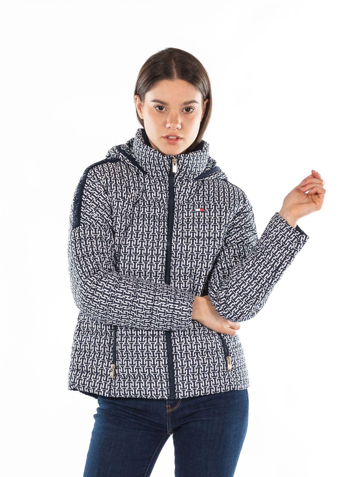 Parka Packable Monogram Con Gorro Negro Tommy Hilfiger-0