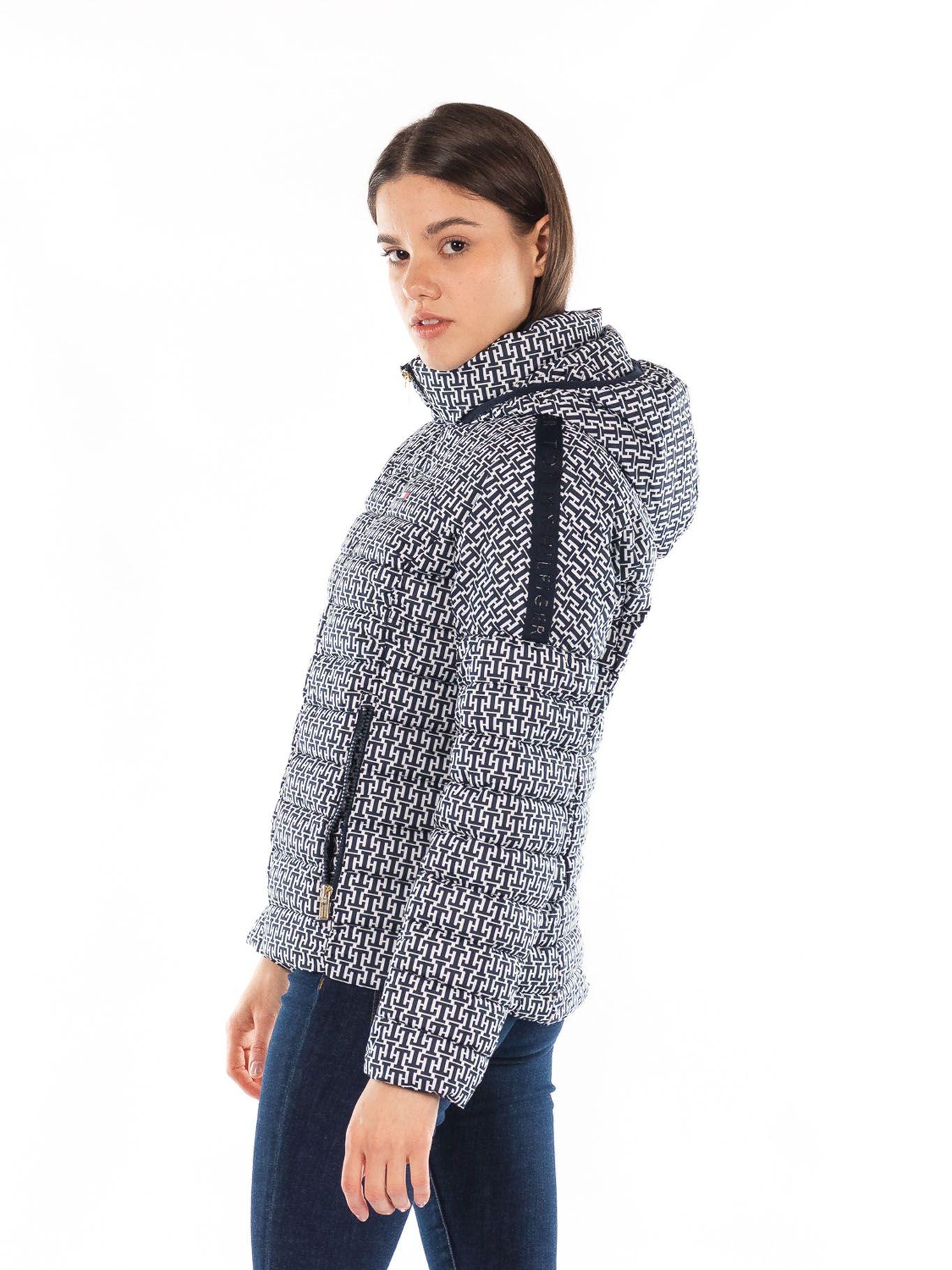 Parka Packable Monogram Con Gorro Negro Tommy Hilfiger-2