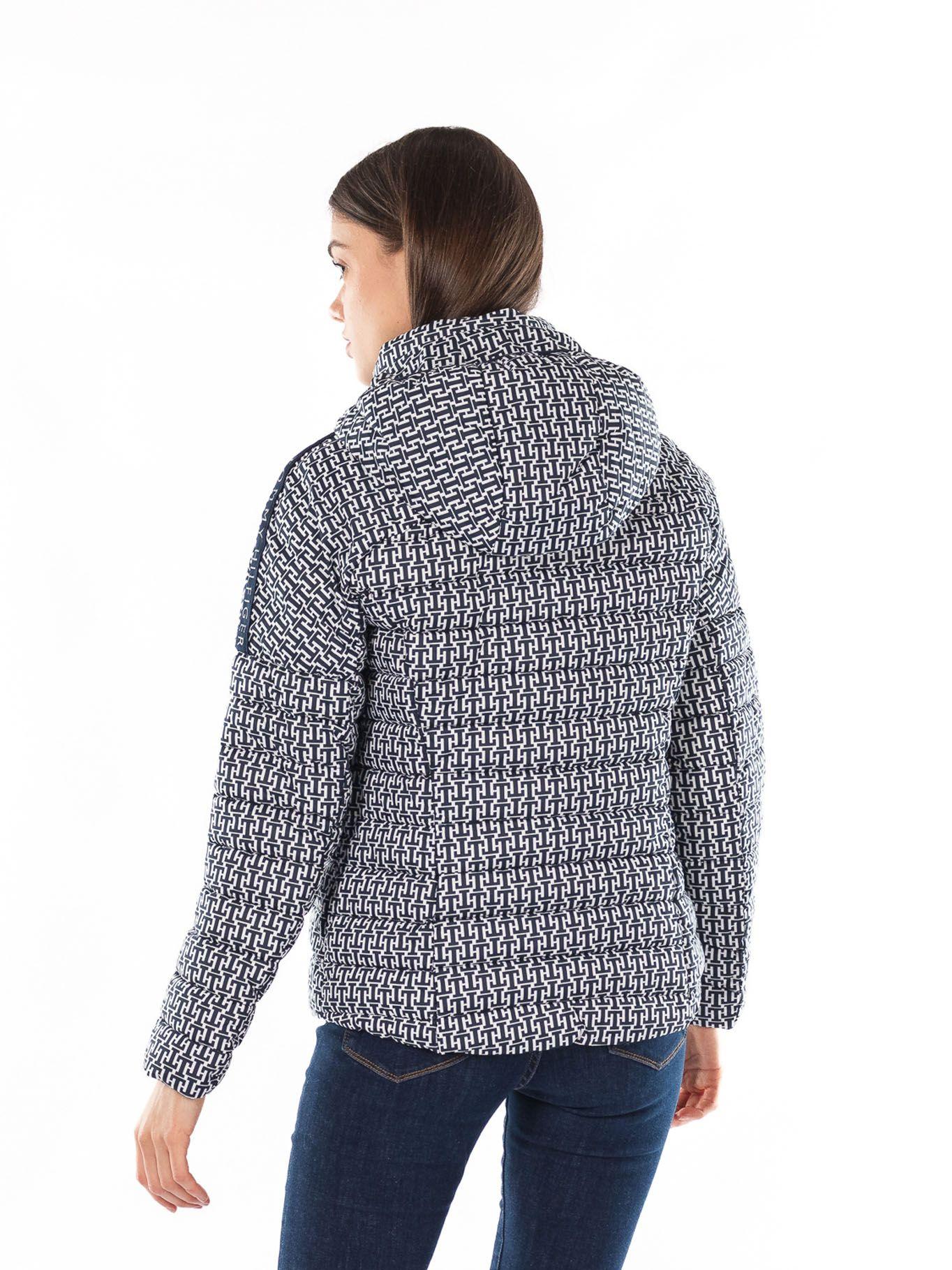 Parka Packable Monogram Con Gorro Negro Tommy Hilfiger-3