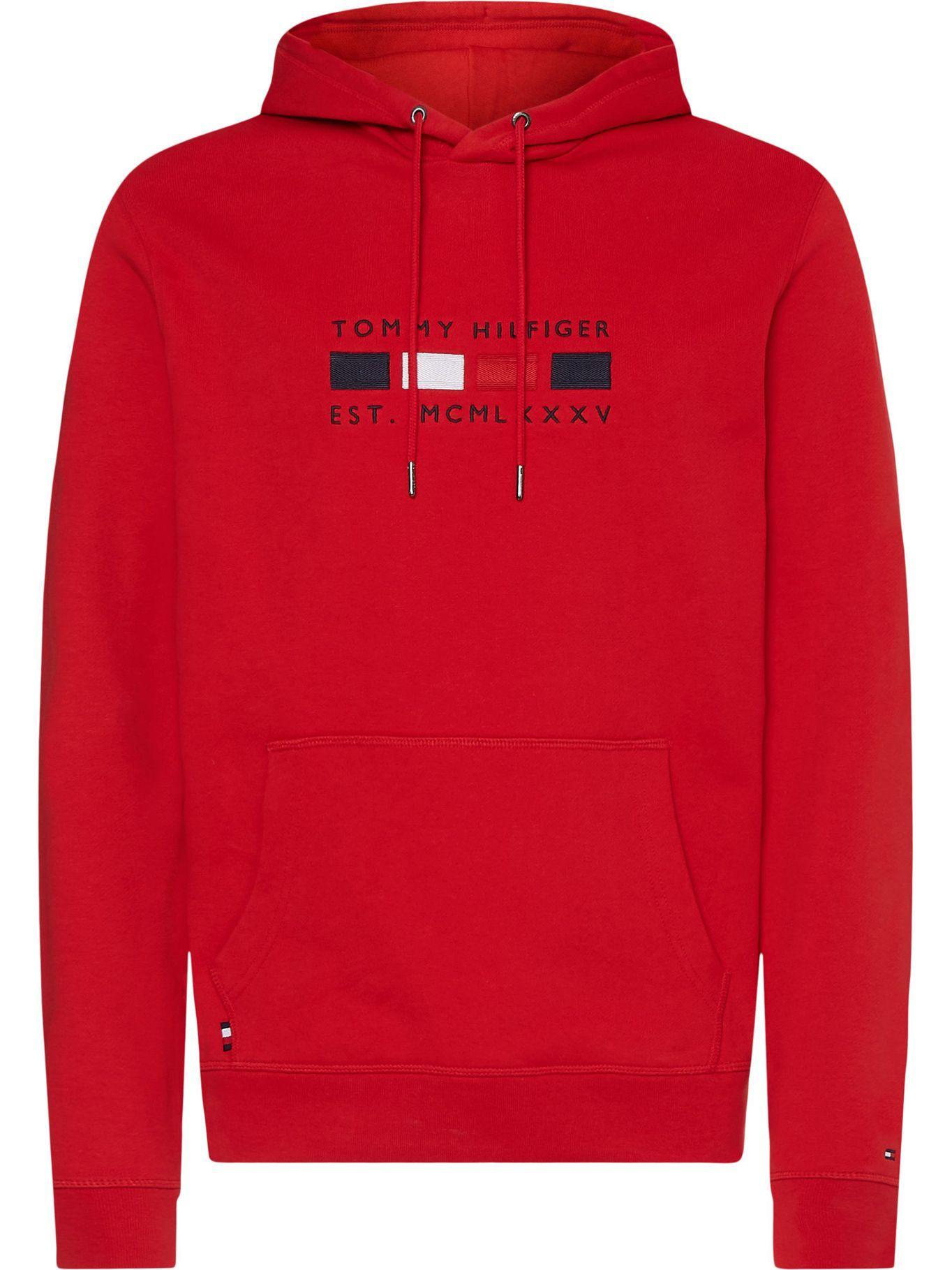 Polerón Hoodie Four Flags Rojo Tommy Hilfiger-0