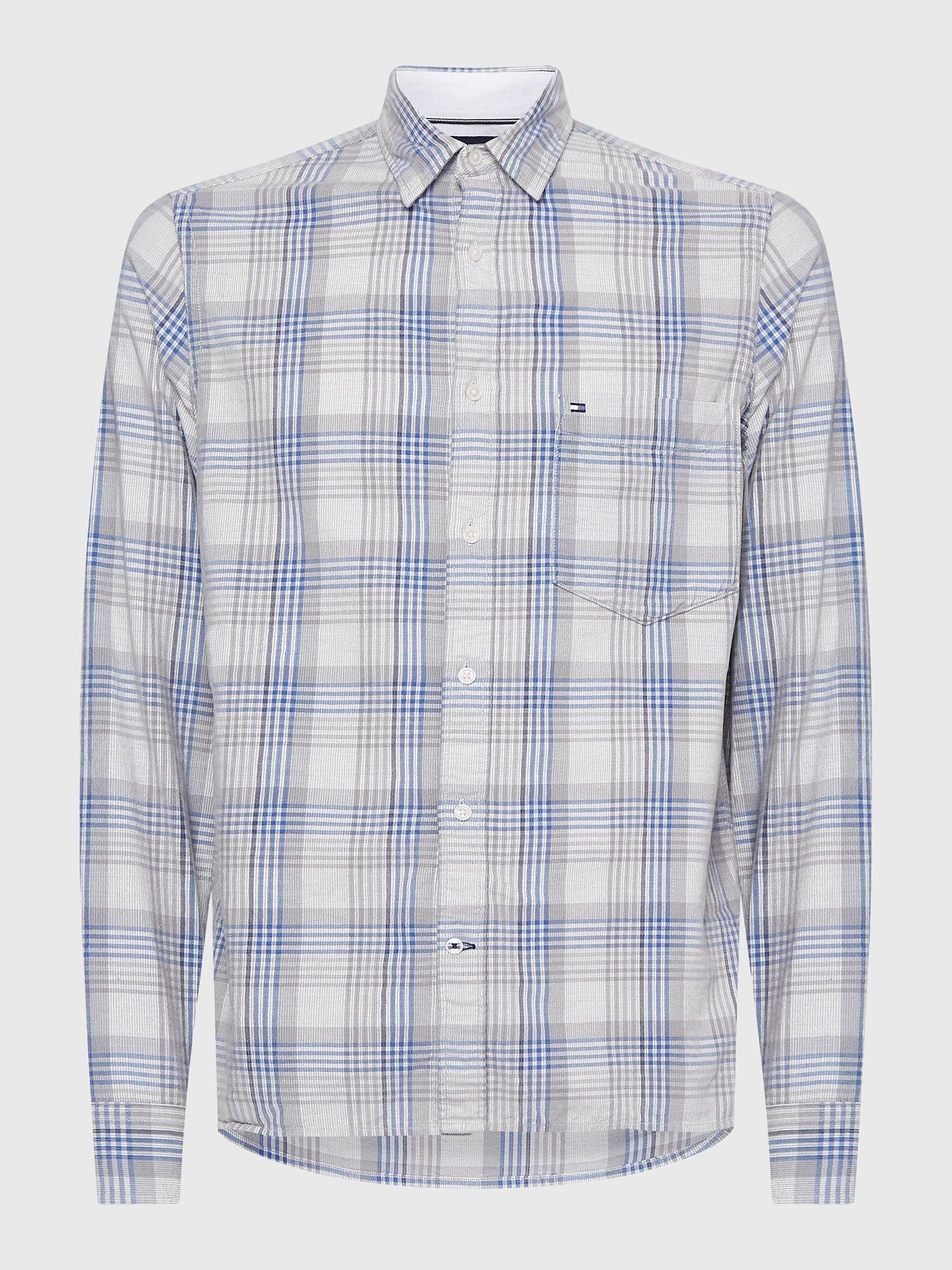 Camisa De Corduroy A Rayas Slim Fit Gris Tommy Hilfiger-5