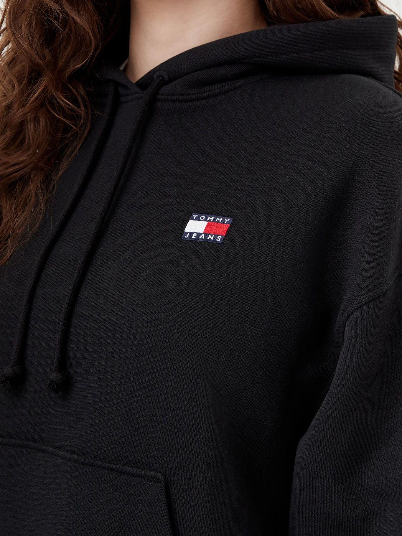 Polerón Hoodie Badge Con Logo Negro Tommy Jeans-4
