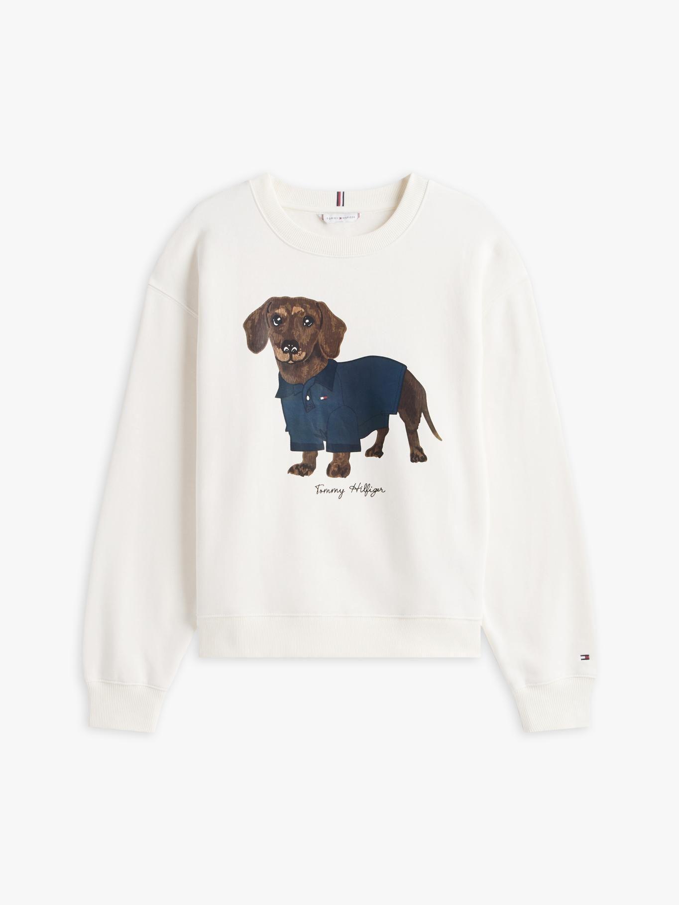 Polerón Solid Dog Logo Blanco Tommy Hilfiger-4