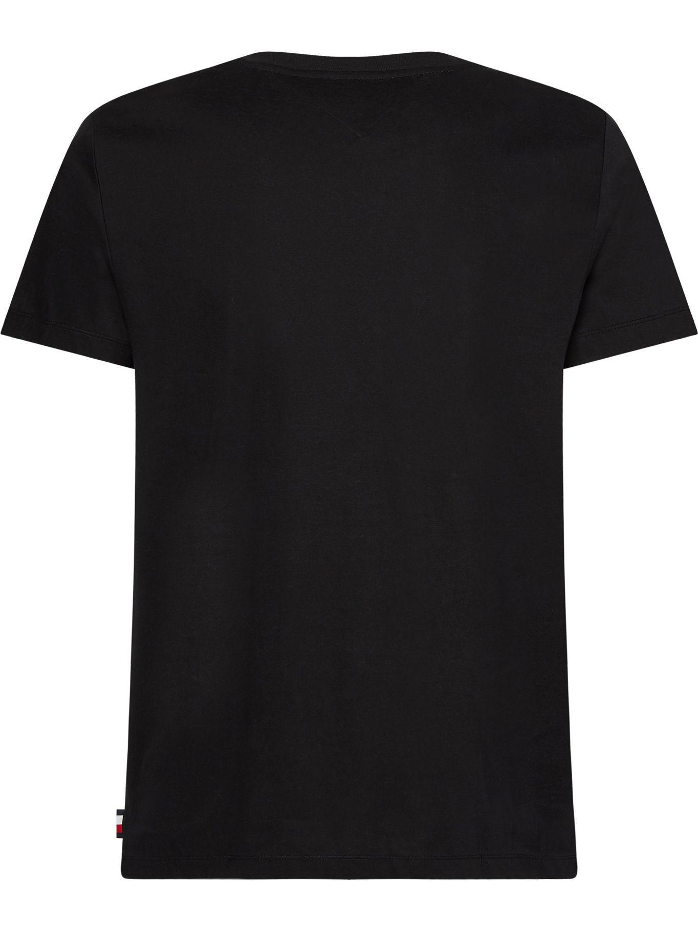 Polera Luxury Interlock Flag Logo Negro Tommy Hilfiger-1