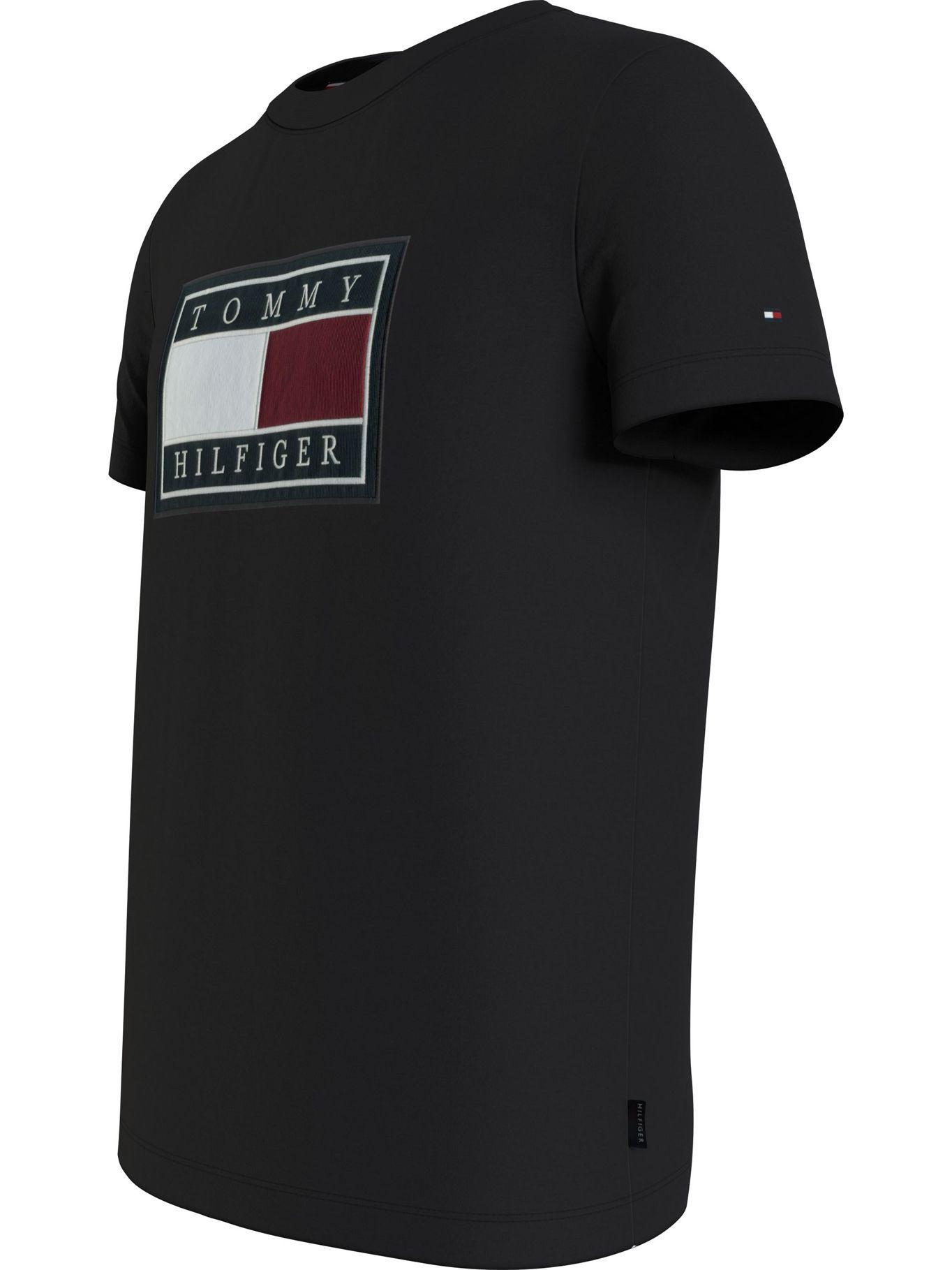 Polera Luxury Interlock Flag Logo Negro Tommy Hilfiger-2