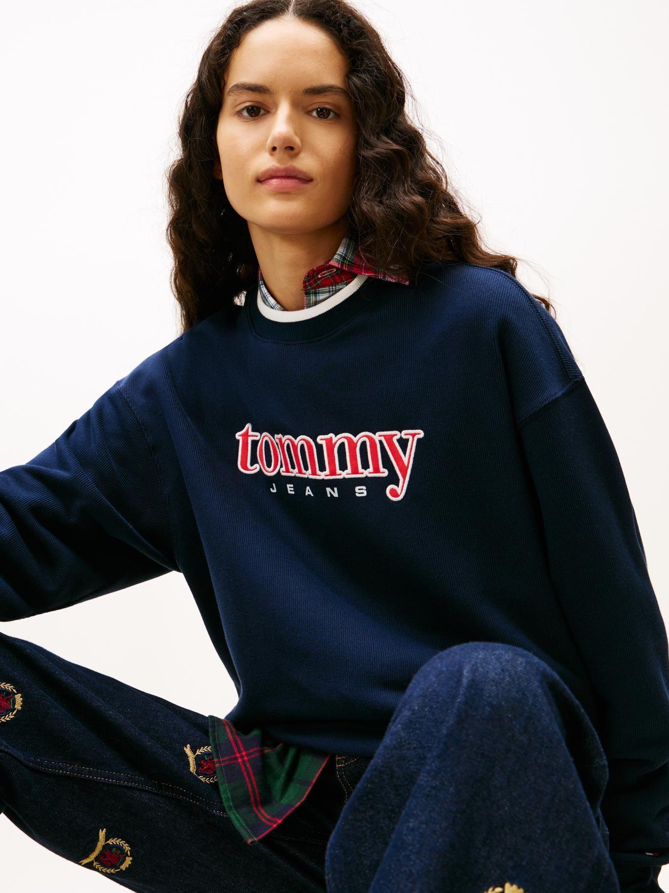Polerón Con Logo Relaxed Fit Tommy Jeans Azul-3