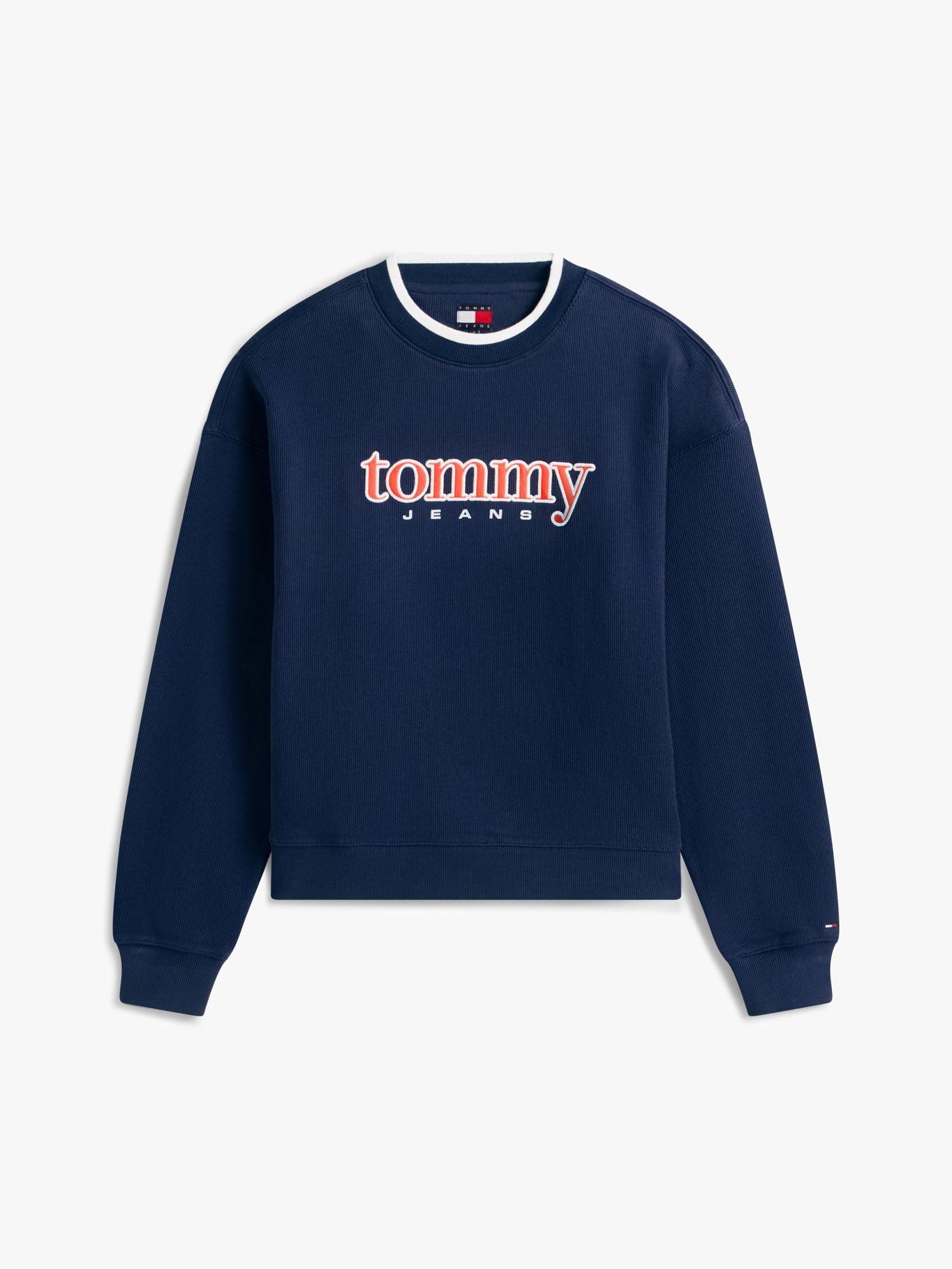 Polerón Con Logo Relaxed Fit Tommy Jeans Azul-4