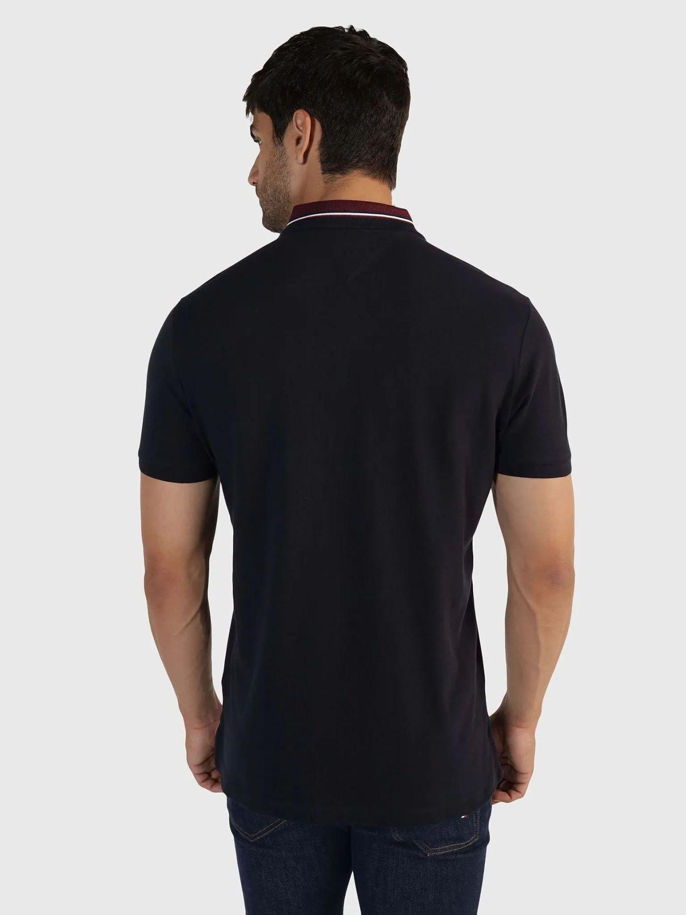 Polo Regular Fit Cuello Ribeteado Azul Tommy Hilfiger-2