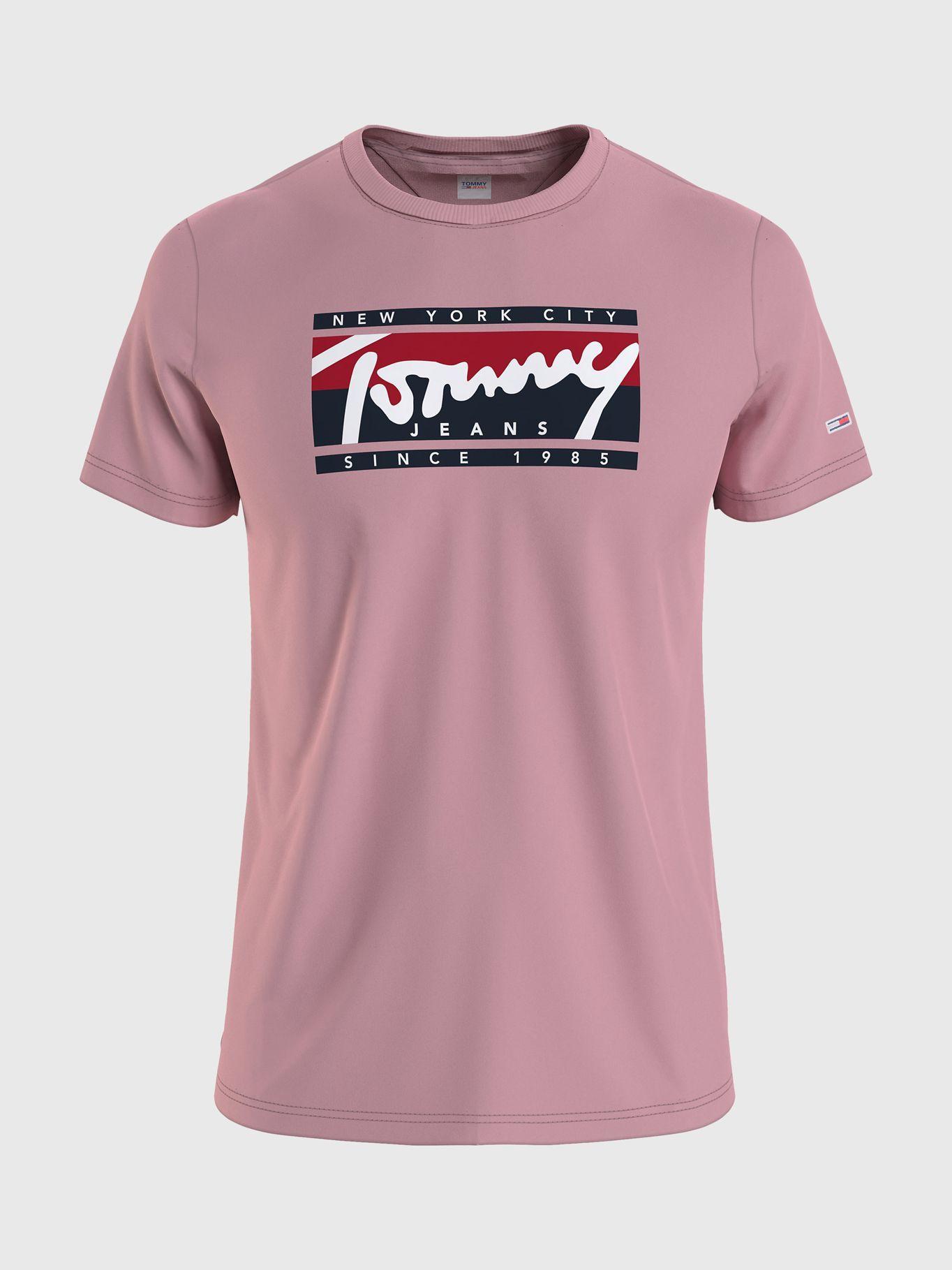 Polera Essential Con Logo Rosado Tommy Hilfiger-0