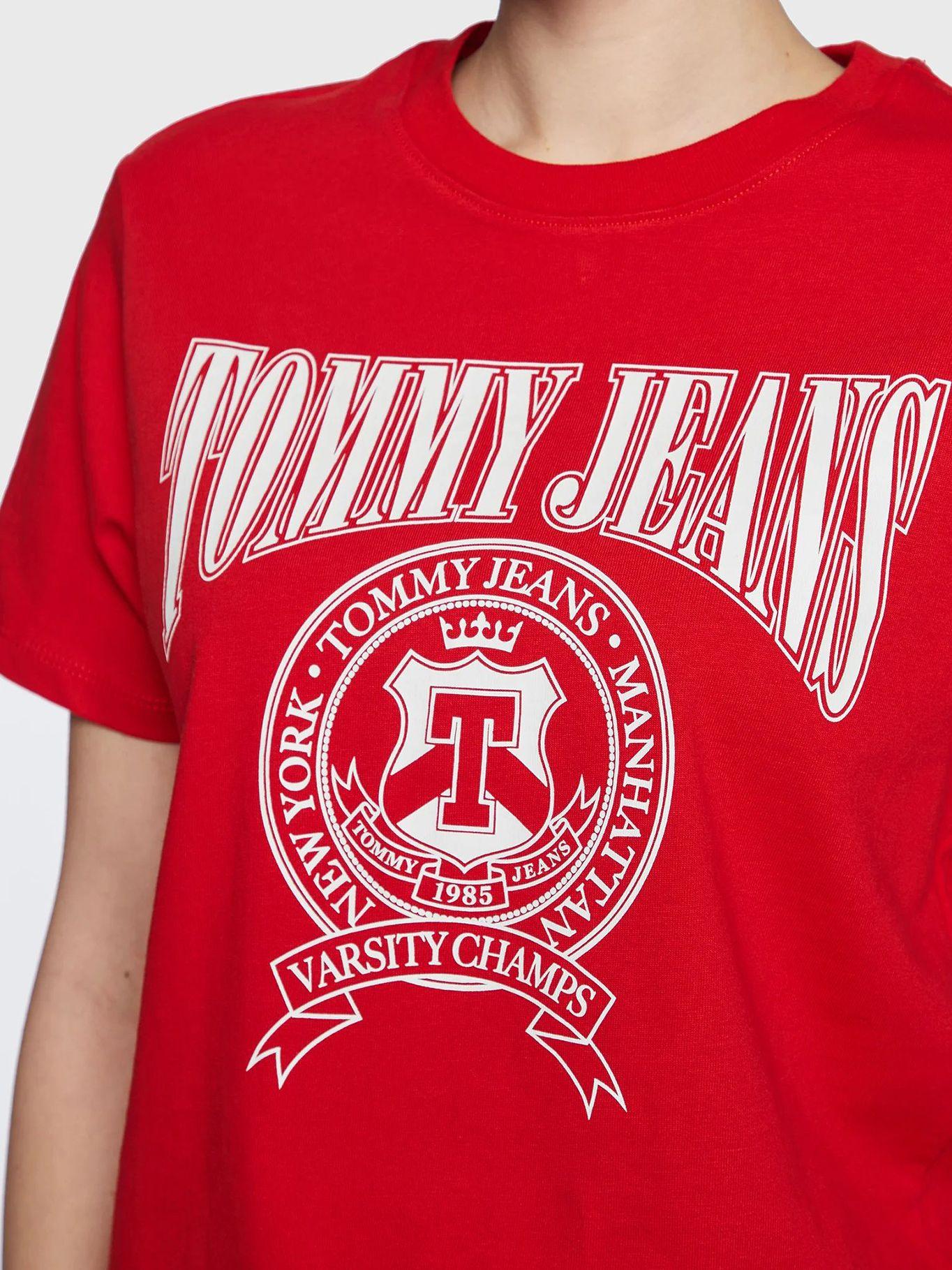 Polera Relaxed Logo Varsity Rojo Tommy Jeans-3