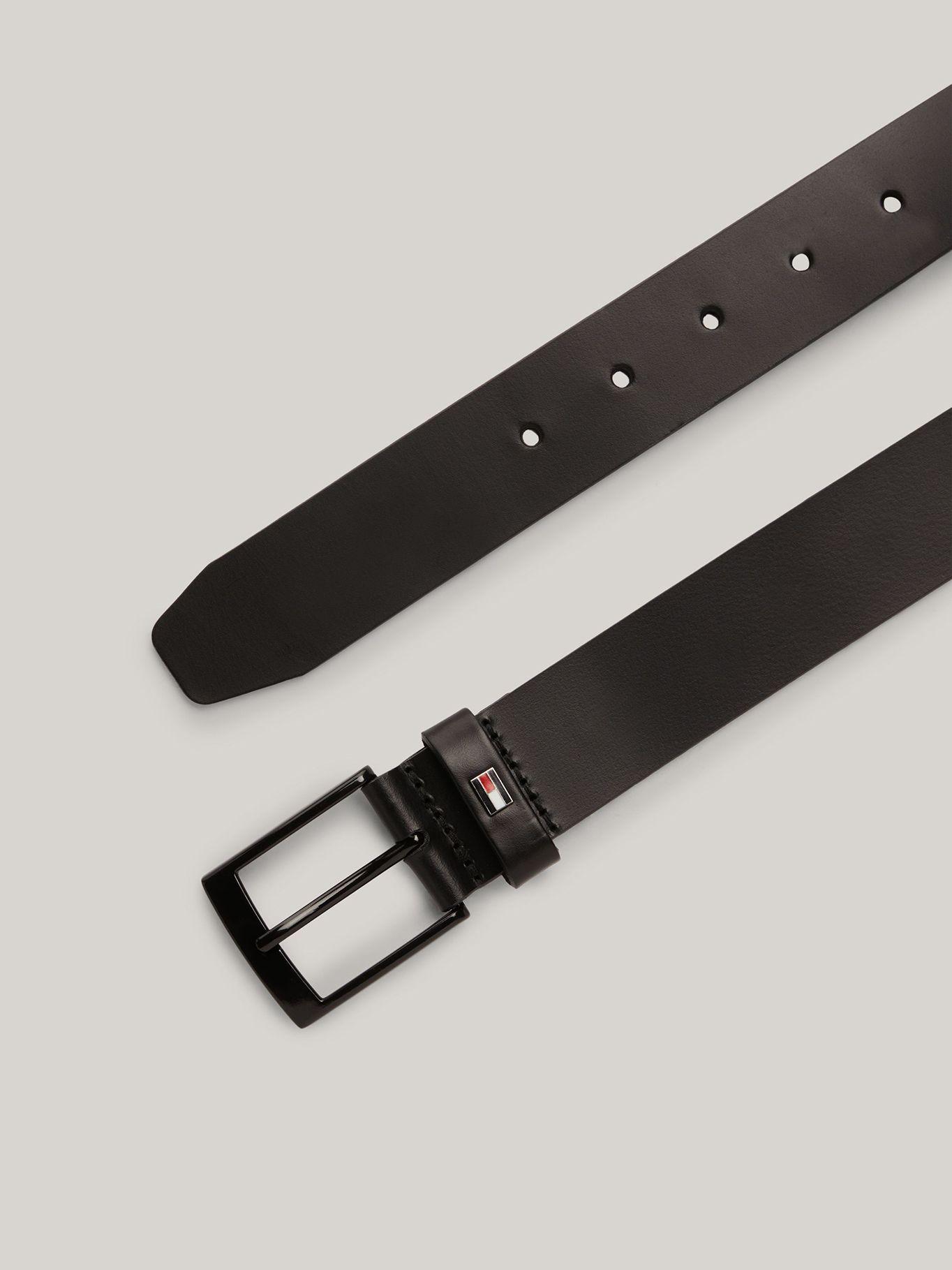 Cinturón Cuero Hebilla Esmaltada Negro Tommy Hilfiger-1