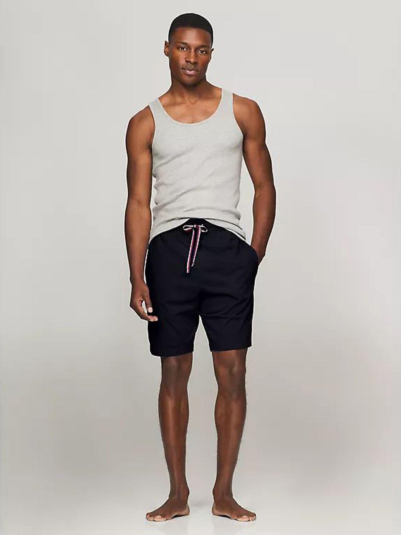Short De Pijama Solid Con Logo Azul Tommy Hilfiger-1