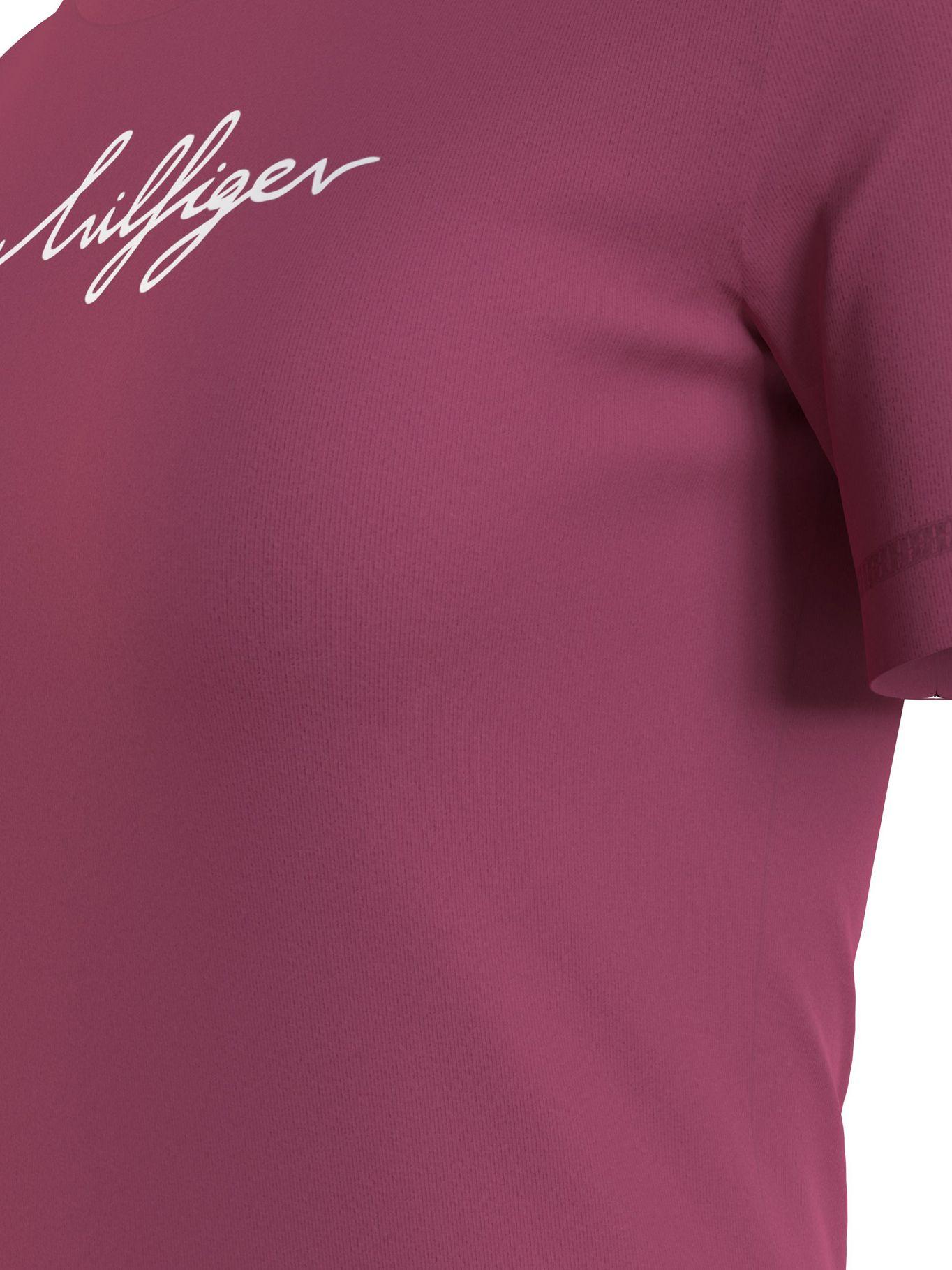 Polera Logo Diseño Gráfico Guinda Tommy Hilfiger-4