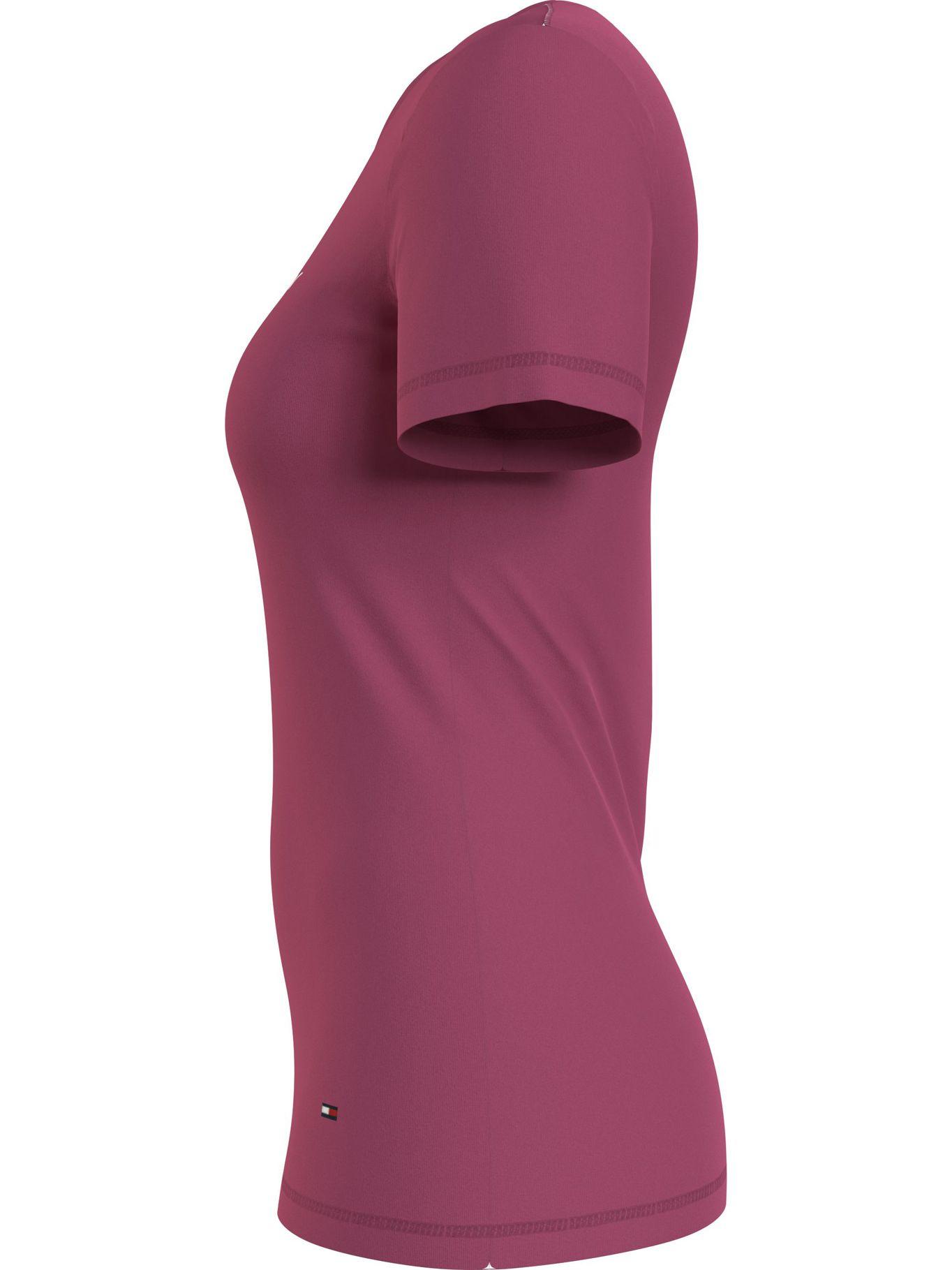 Polera Logo Diseño Gráfico Guinda Tommy Hilfiger-3