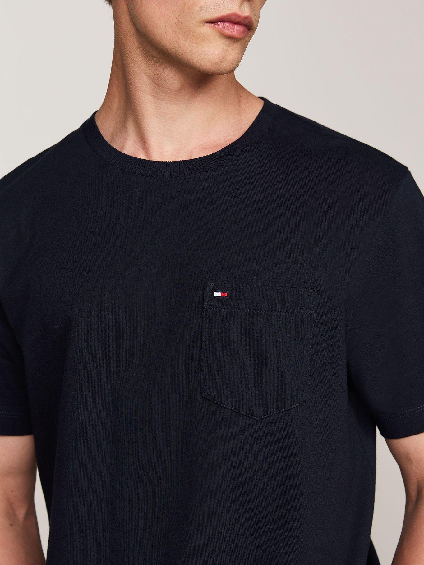 Polera Essential Solid Pocket Azul Tommy Hilfiger-3