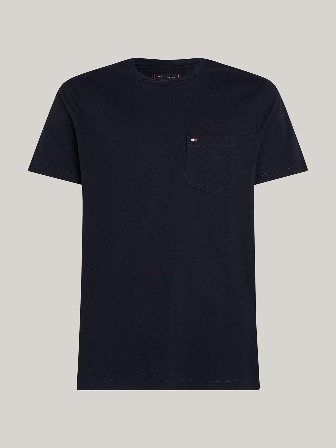 Polera Essential Solid Pocket Azul Tommy Hilfiger-4