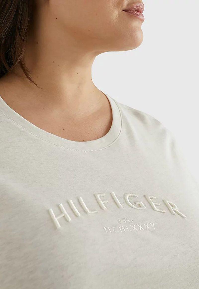 Polera Curve Logo Tonal Gris Tommy Hilfiger-3