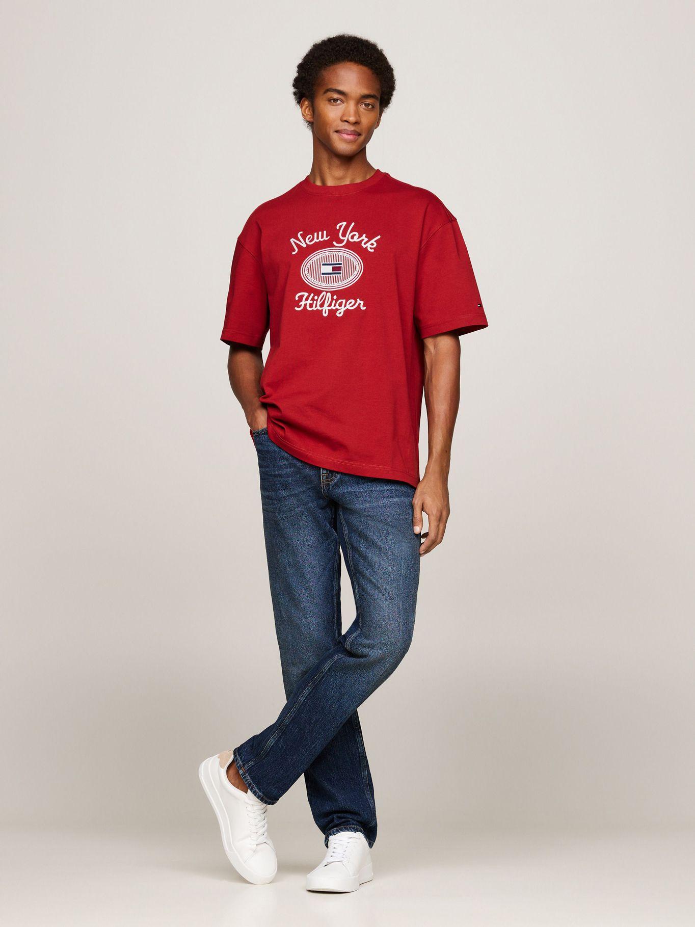 Polera Con Logo Nyc Bordado Rojo Tommy Hilfiger-1