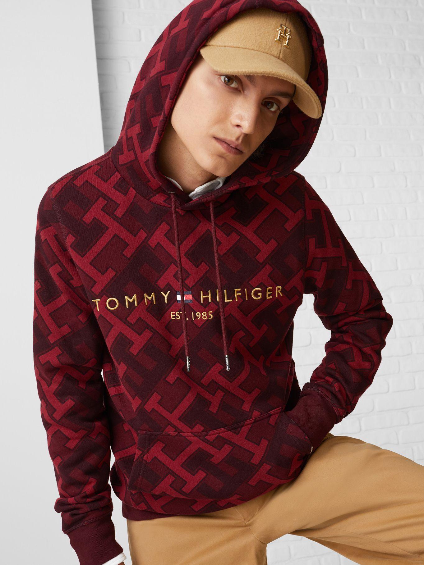 Polerón Hoodie Monogram Burdeo Tommy Hilfiger-3