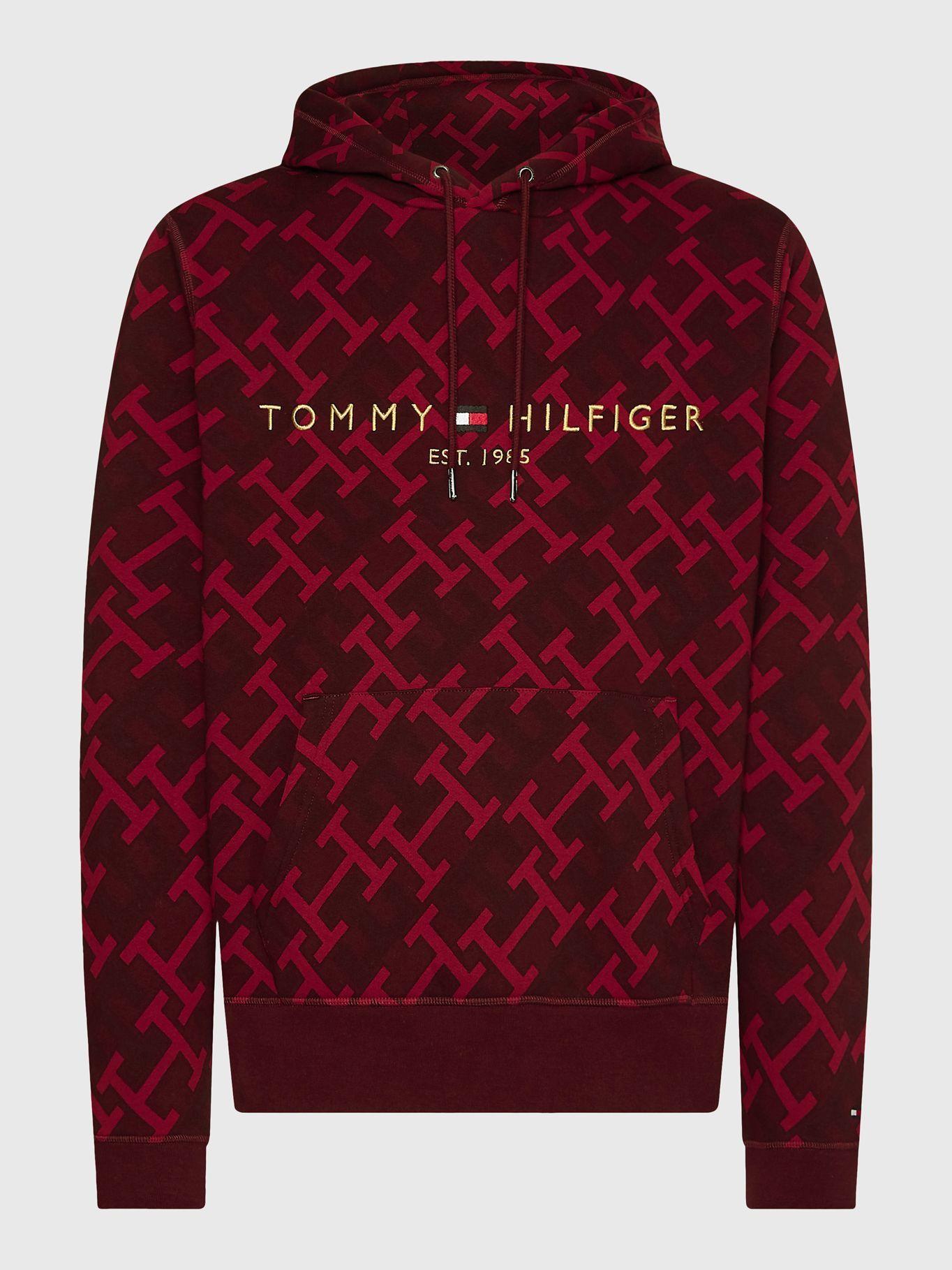 Polerón Hoodie Monogram Burdeo Tommy Hilfiger-4