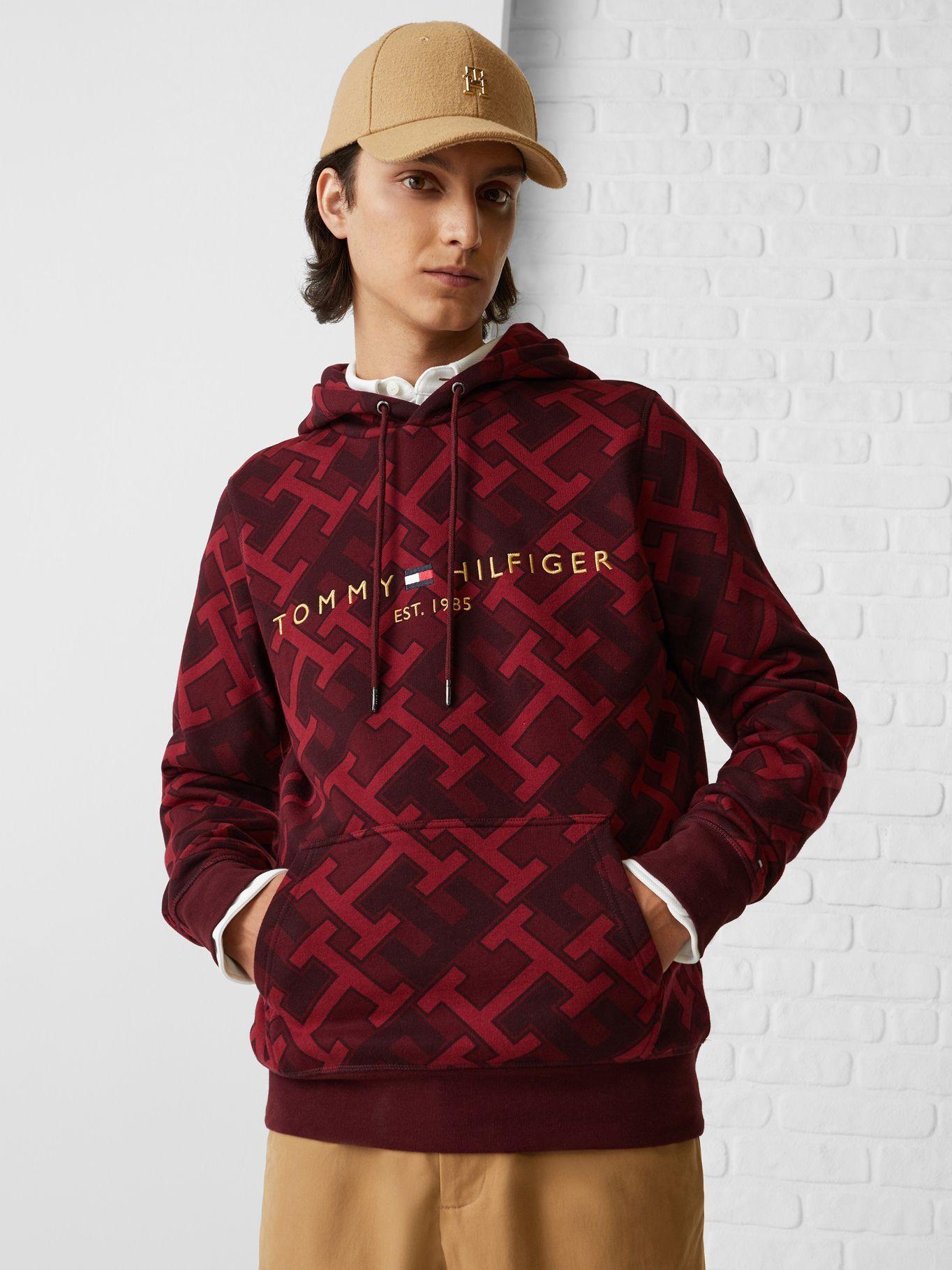 Polerón Hoodie Monogram Burdeo Tommy Hilfiger-0
